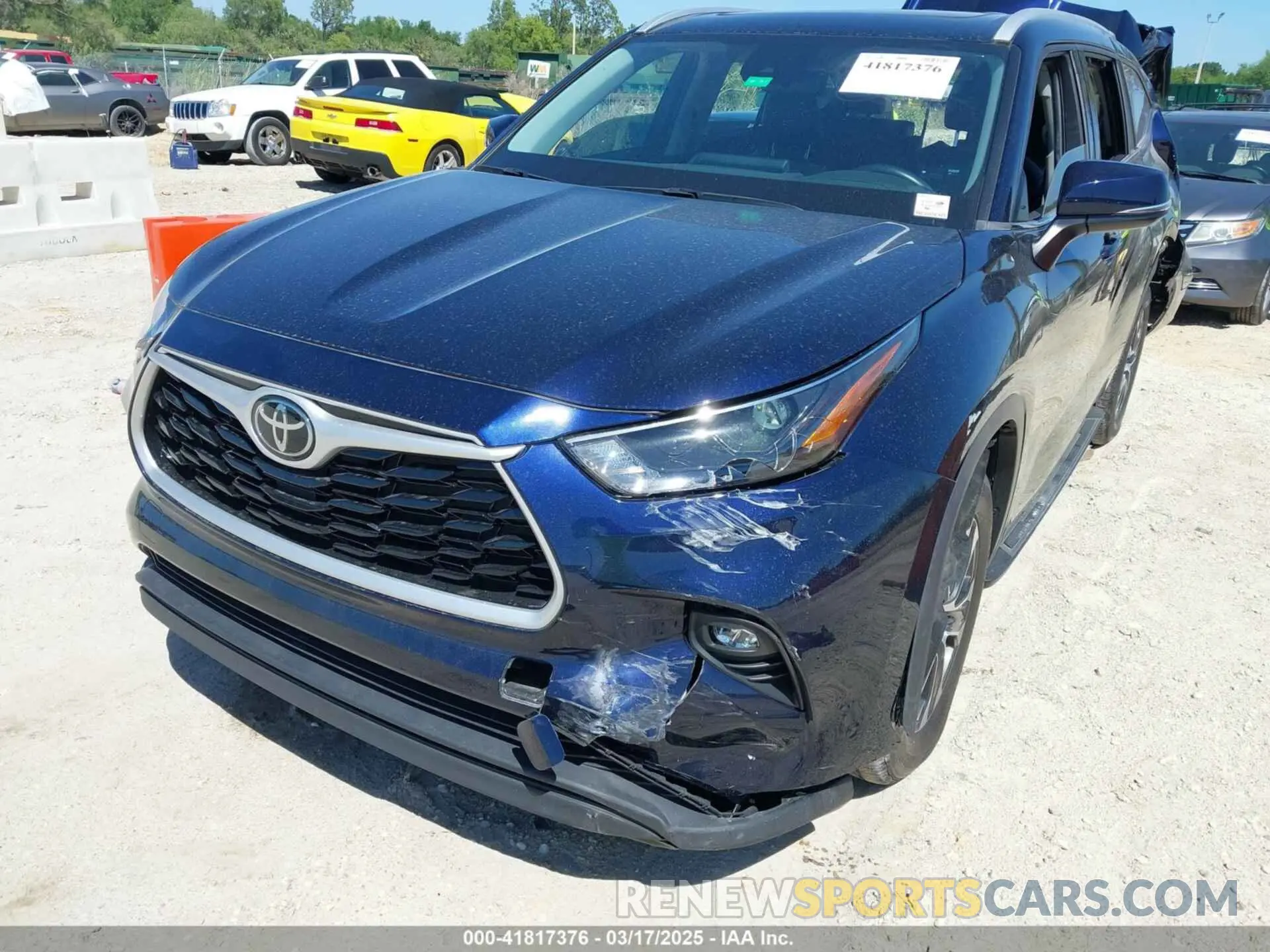 6 Photograph of a damaged car 5TDGZRAH3NS555445 TOYOTA HIGHLANDER 2022