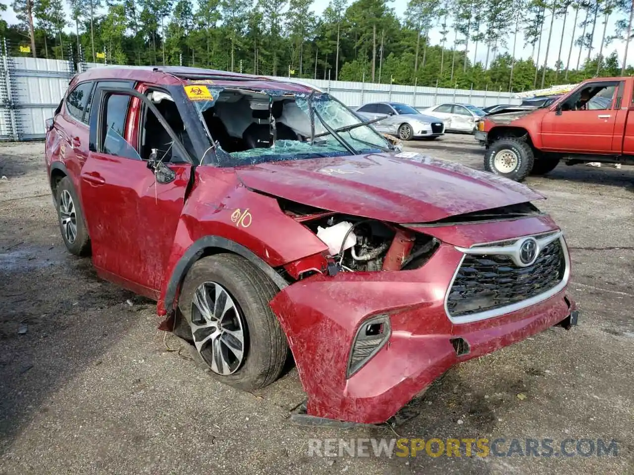 9 Photograph of a damaged car 5TDGZRAH4NS108199 TOYOTA HIGHLANDER 2022