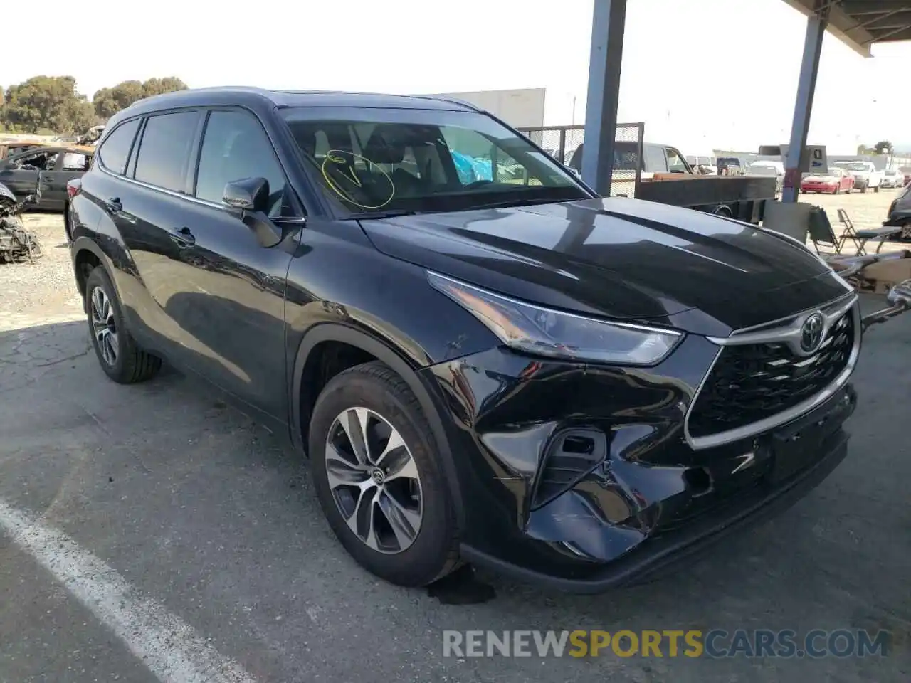 1 Photograph of a damaged car 5TDGZRAH4NS109322 TOYOTA HIGHLANDER 2022