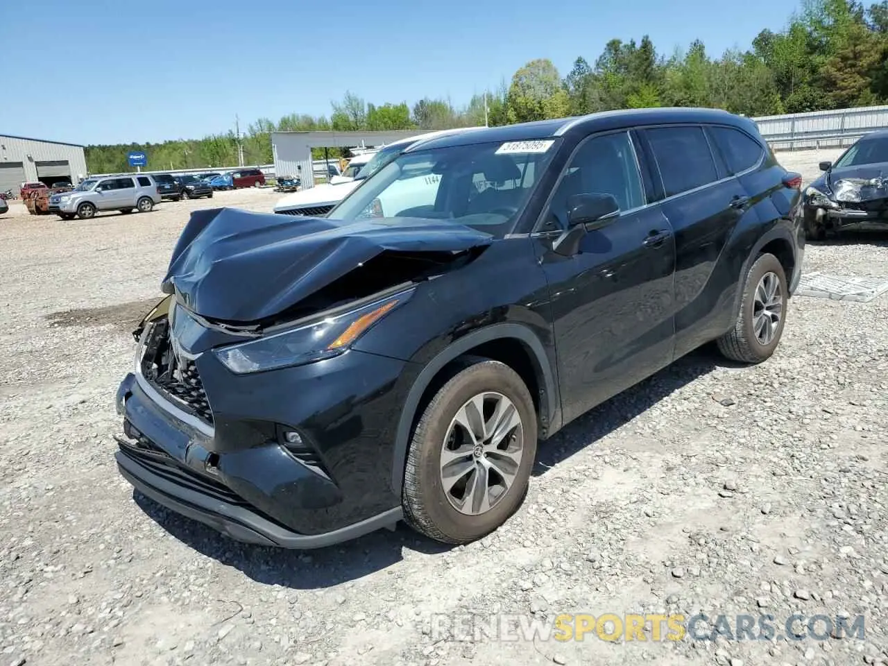 1 Photograph of a damaged car 5TDGZRAH4NS539528 TOYOTA HIGHLANDER 2022