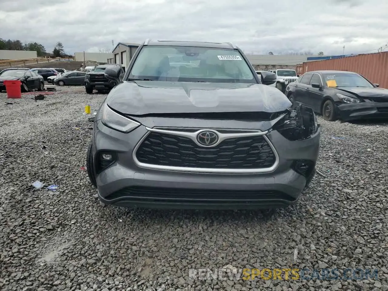5 Photograph of a damaged car 5TDGZRAH5NS114576 TOYOTA HIGHLANDER 2022
