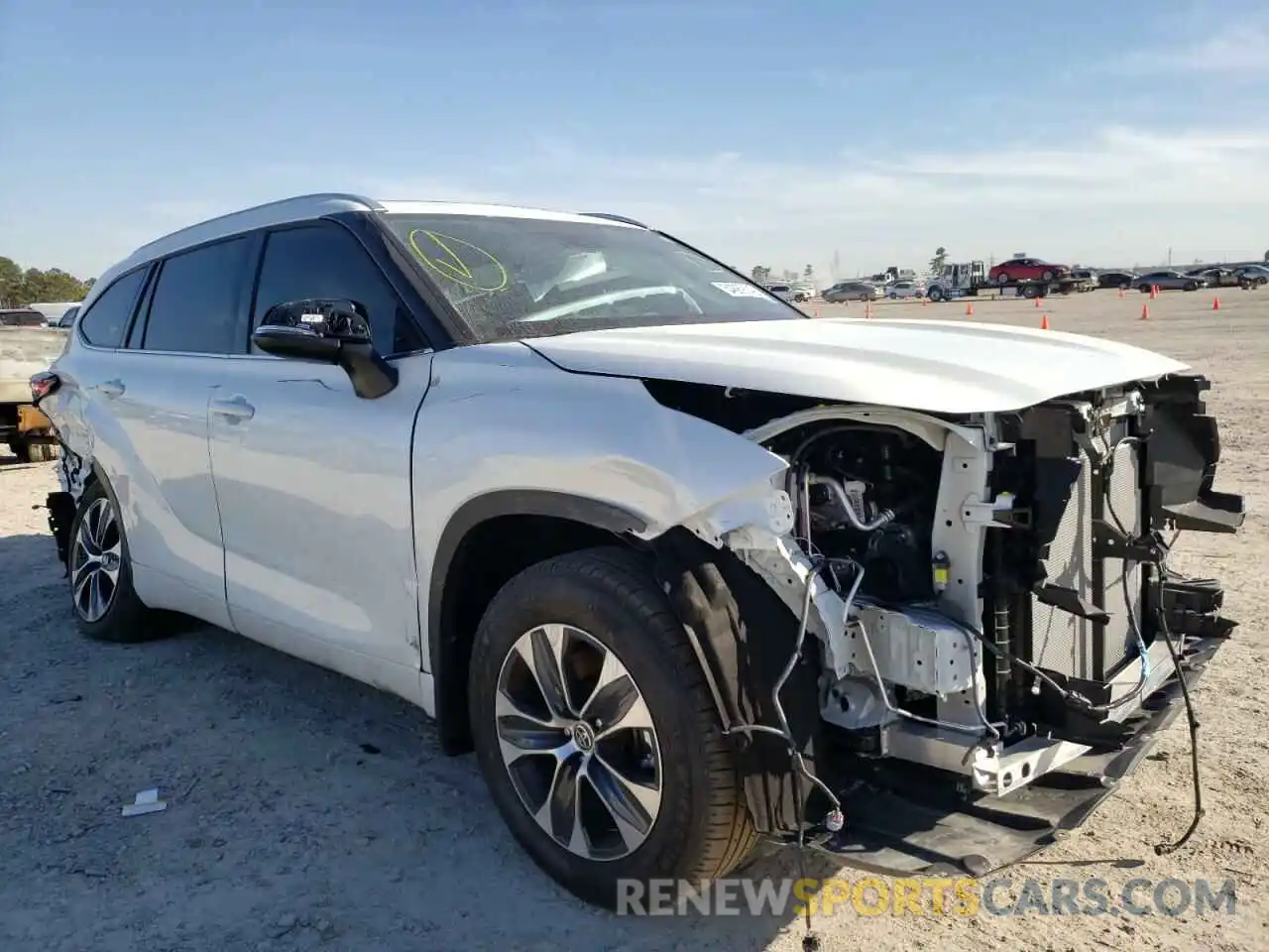 1 Photograph of a damaged car 5TDGZRAH6NS091003 TOYOTA HIGHLANDER 2022