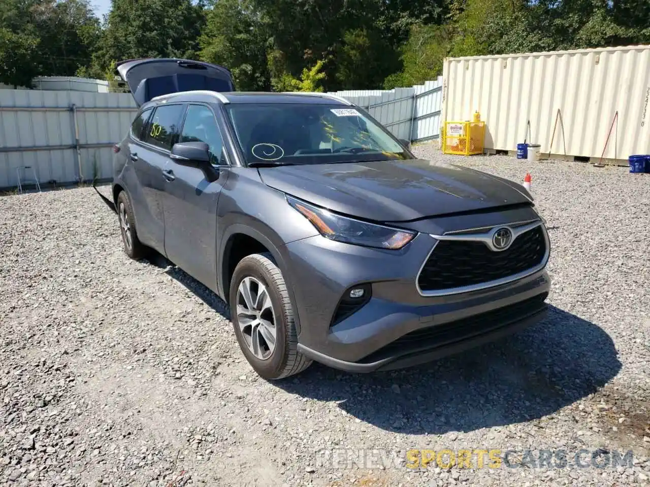 1 Photograph of a damaged car 5TDGZRAHXNS127940 TOYOTA HIGHLANDER 2022