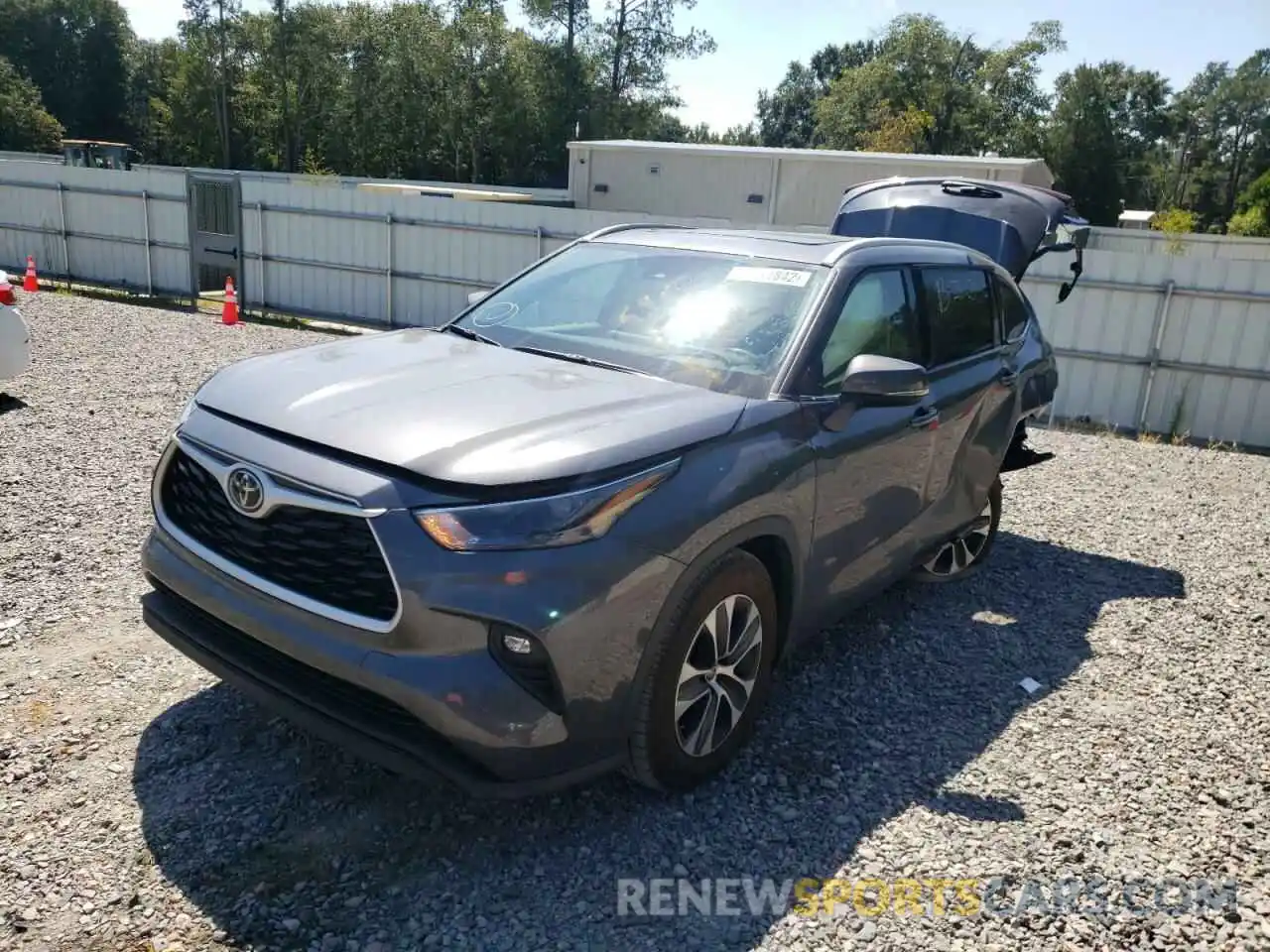 2 Photograph of a damaged car 5TDGZRAHXNS127940 TOYOTA HIGHLANDER 2022