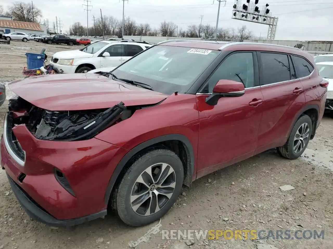 1 Photograph of a damaged car 5TDGZRBH0NS197171 TOYOTA HIGHLANDER 2022