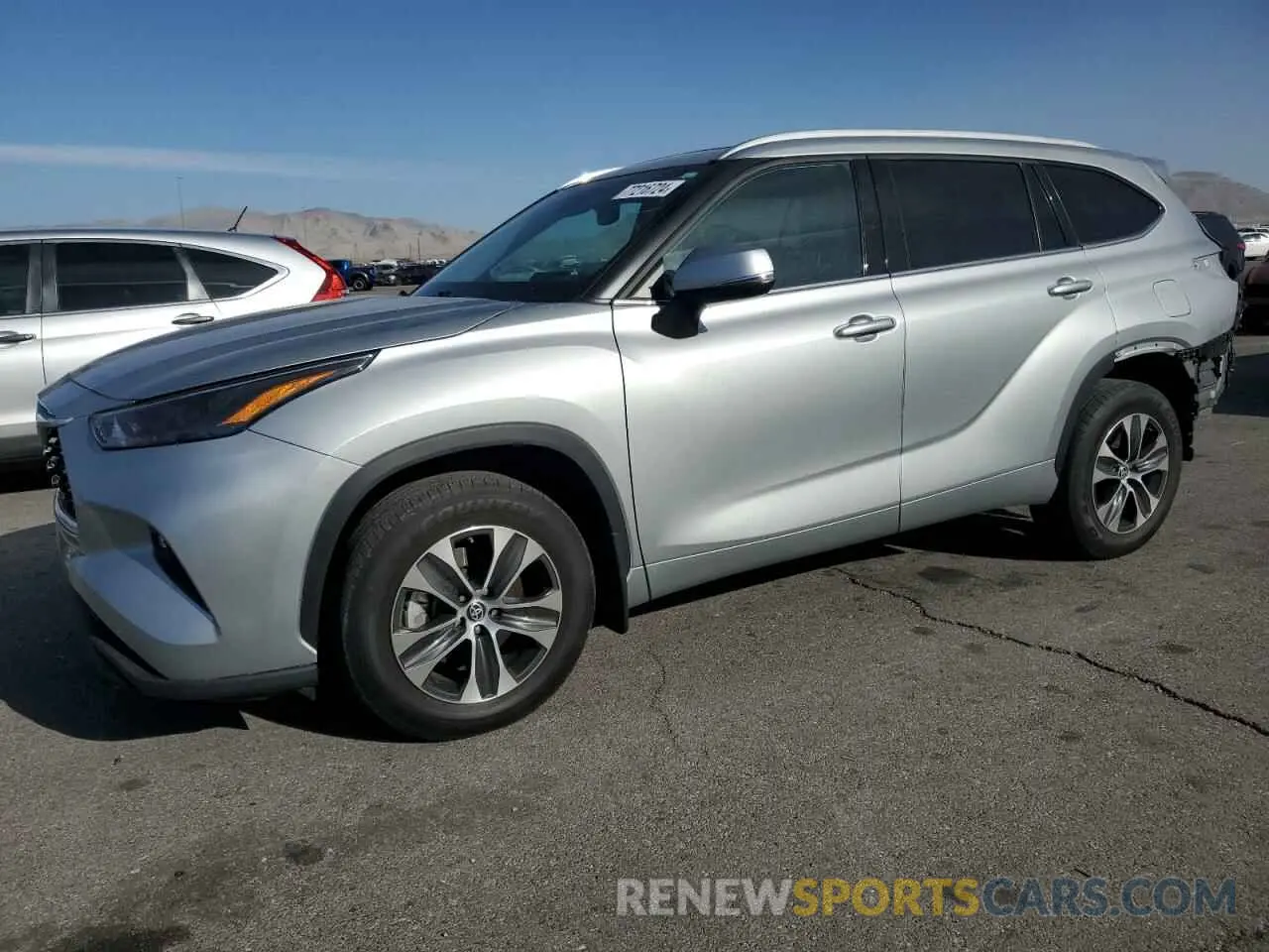1 Photograph of a damaged car 5TDGZRBH0NS242383 TOYOTA HIGHLANDER 2022