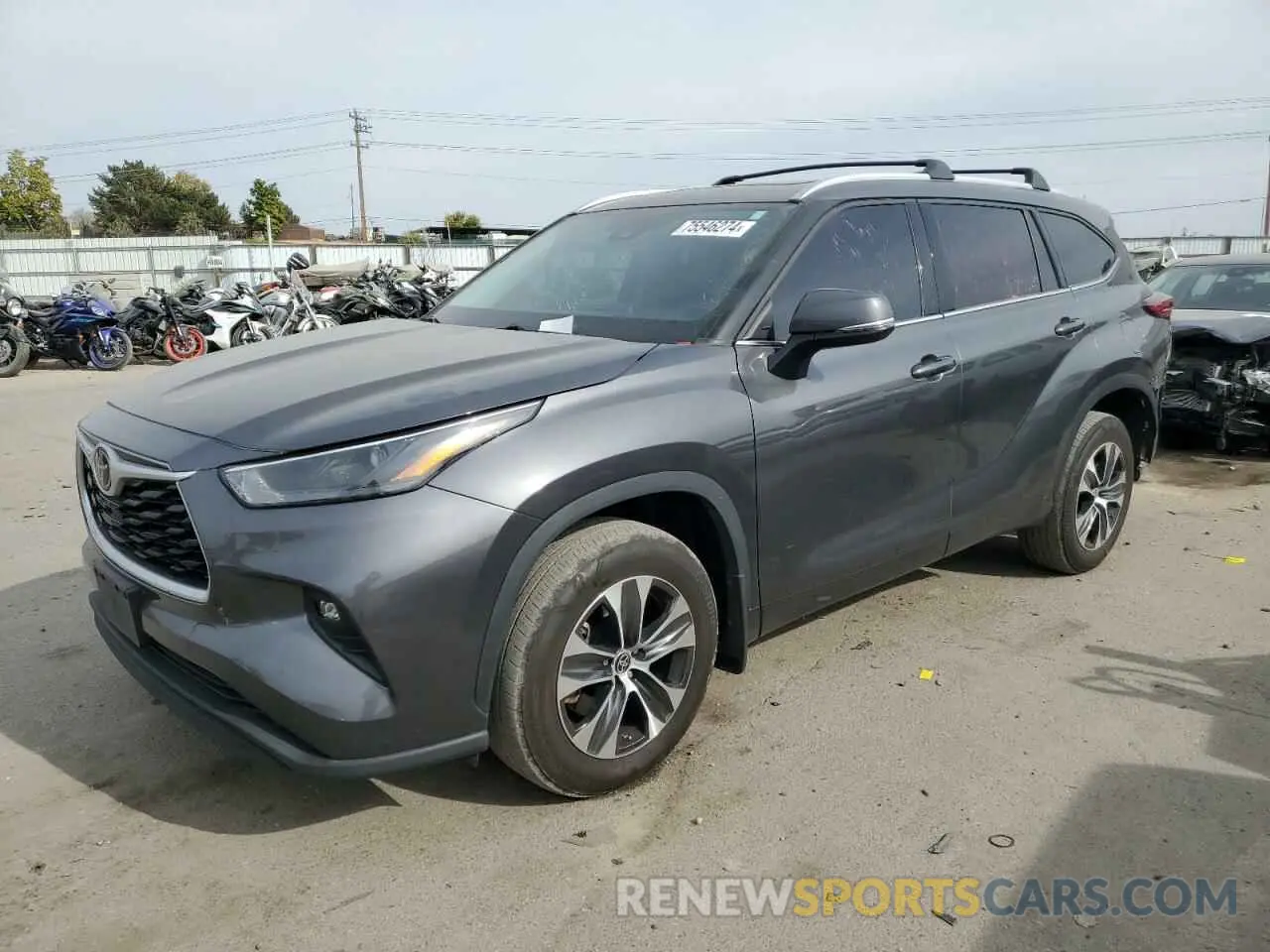 1 Photograph of a damaged car 5TDGZRBH0NS245249 TOYOTA HIGHLANDER 2022