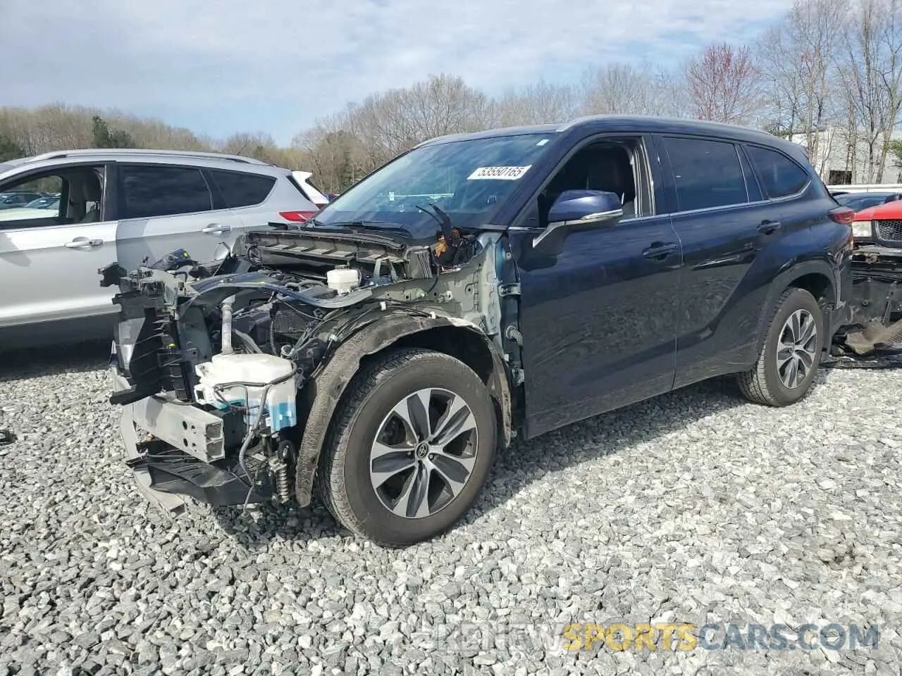 1 Photograph of a damaged car 5TDGZRBH0NS563064 TOYOTA HIGHLANDER 2022