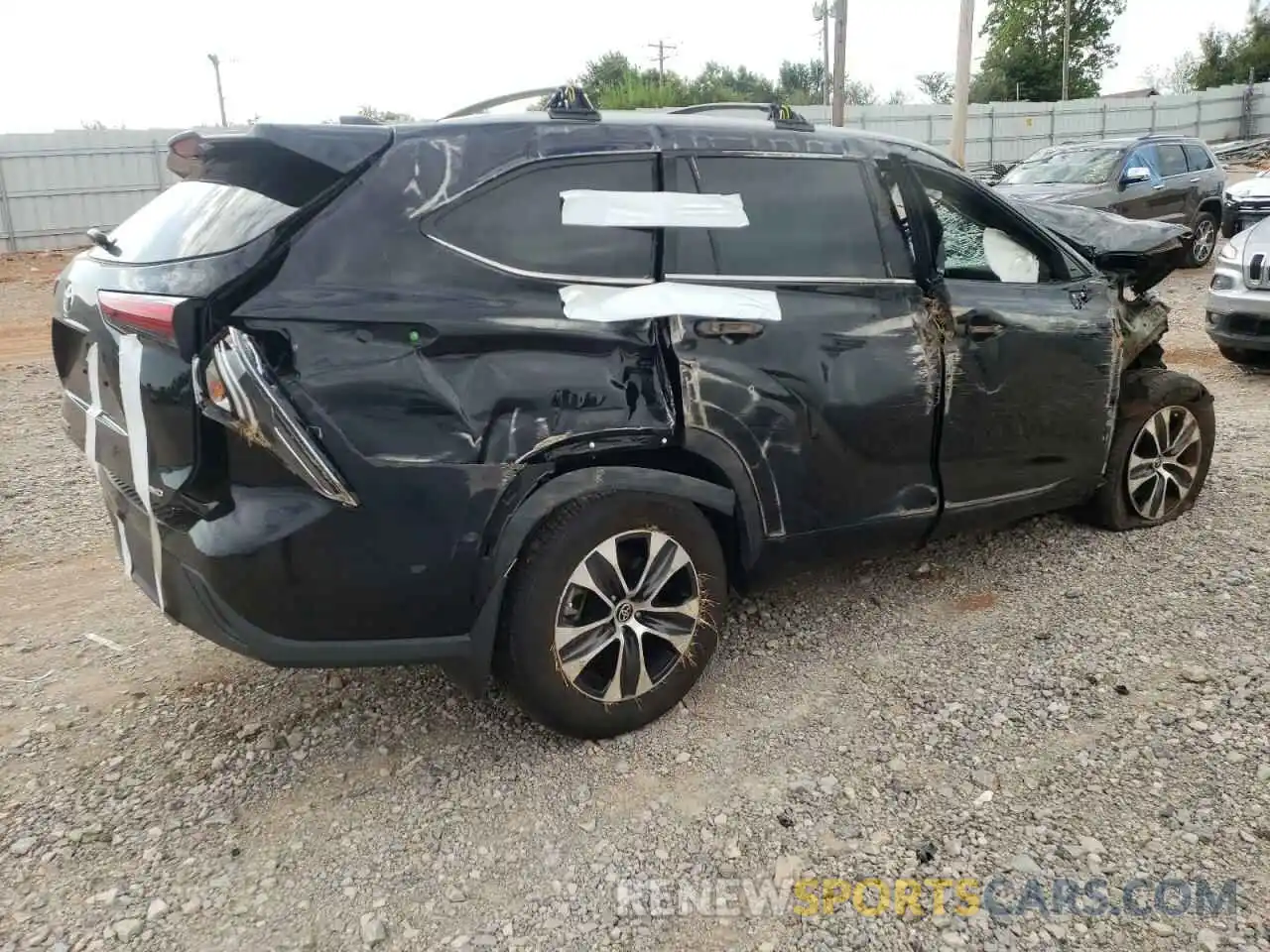 4 Photograph of a damaged car 5TDGZRBH2NS180713 TOYOTA HIGHLANDER 2022