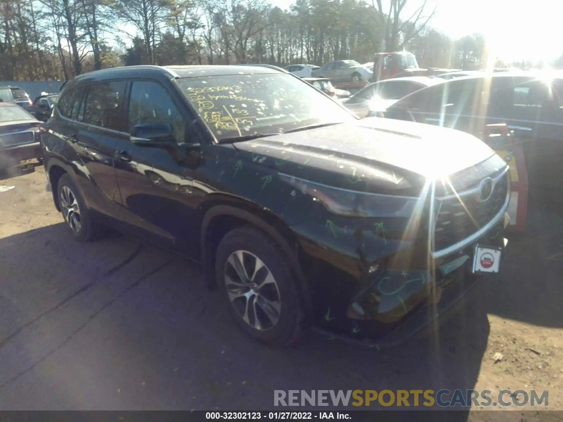 1 Photograph of a damaged car 5TDGZRBH2NS563499 TOYOTA HIGHLANDER 2022