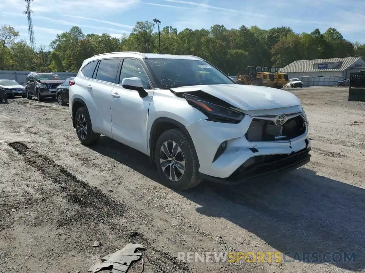 1 Photograph of a damaged car 5TDGZRBH2NS591142 TOYOTA HIGHLANDER 2022