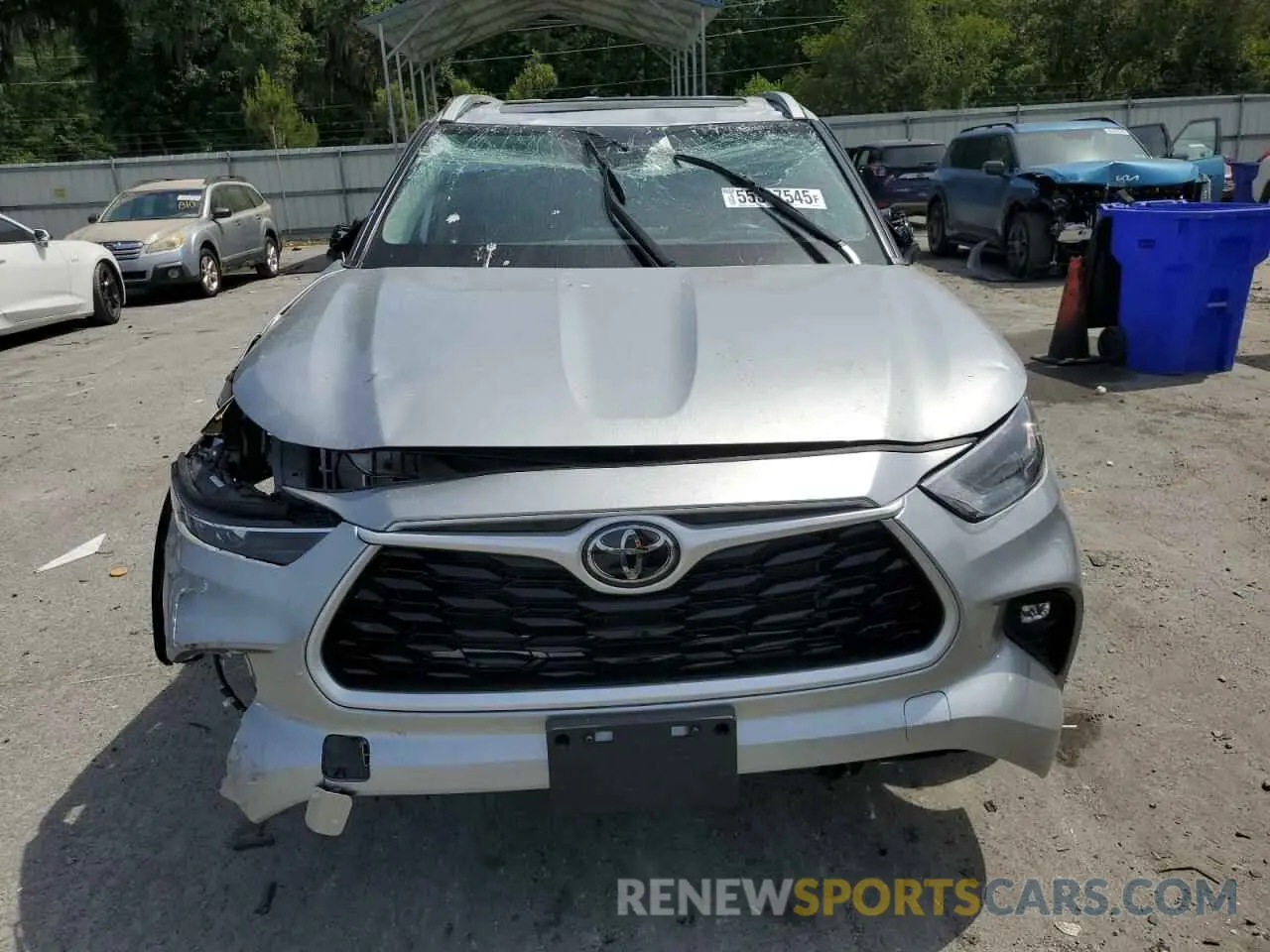 5 Photograph of a damaged car 5TDGZRBH3NS254141 TOYOTA HIGHLANDER 2022