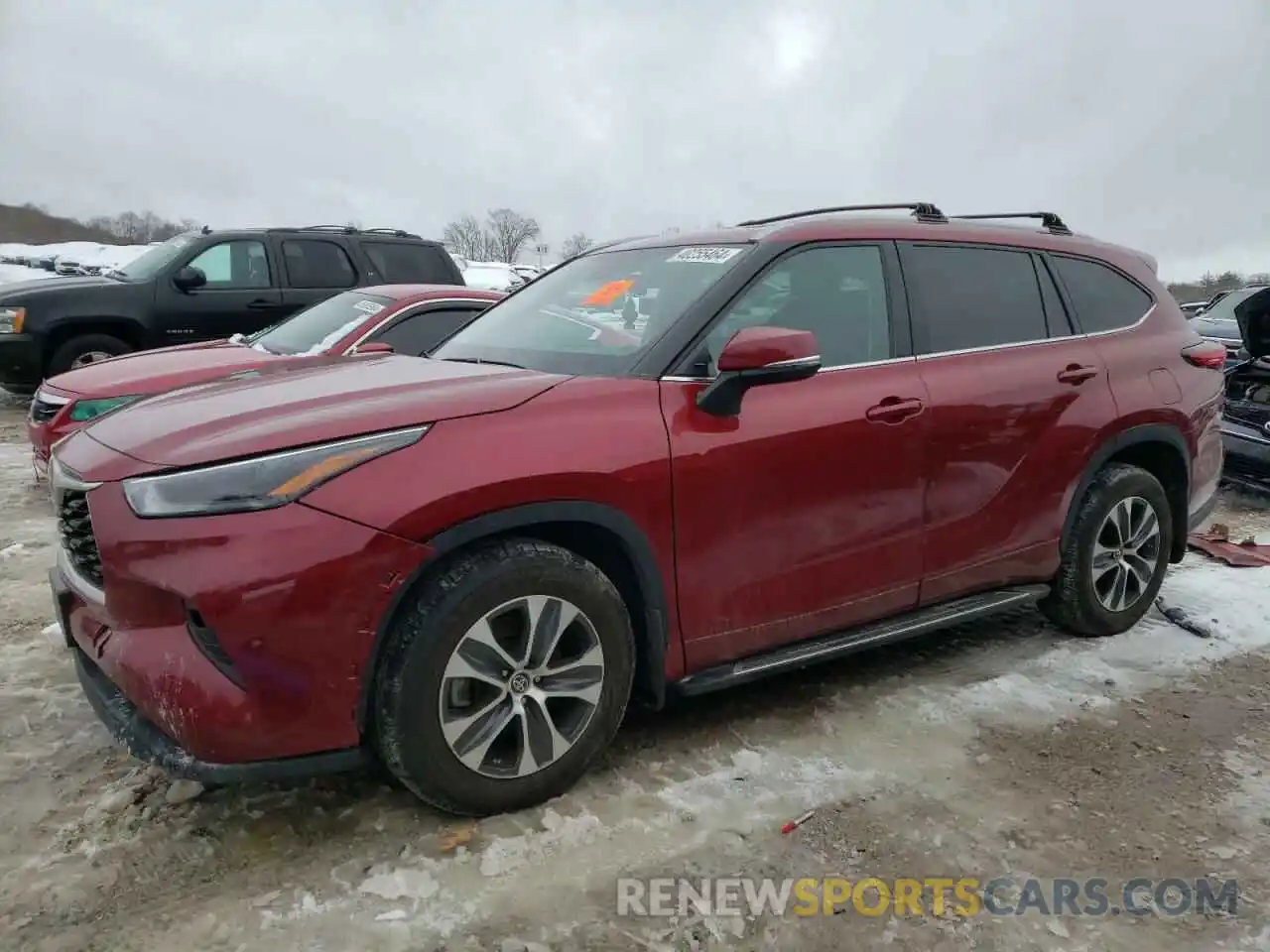 1 Photograph of a damaged car 5TDGZRBH3NS577363 TOYOTA HIGHLANDER 2022