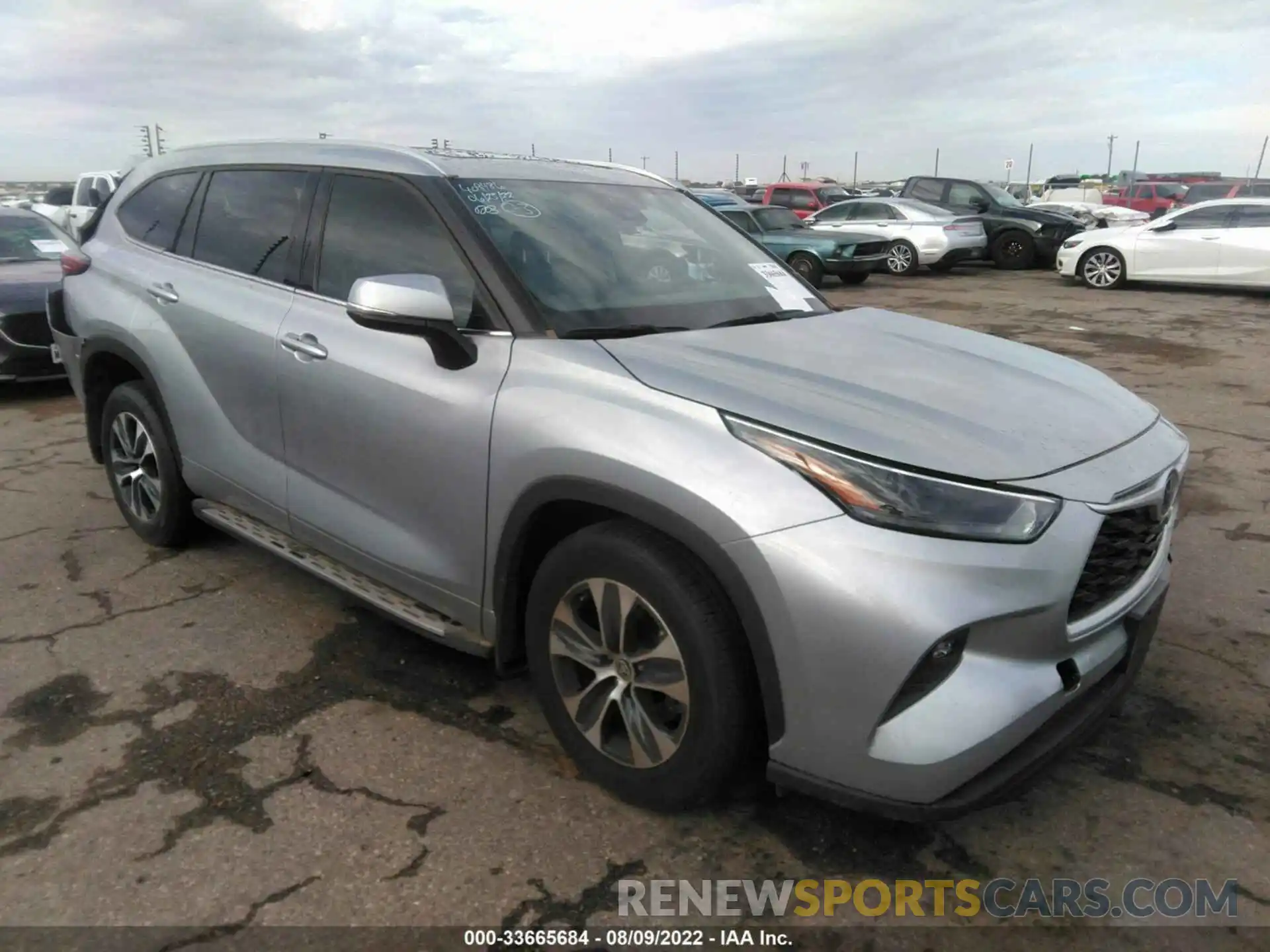 1 Photograph of a damaged car 5TDGZRBH4NS195407 TOYOTA HIGHLANDER 2022