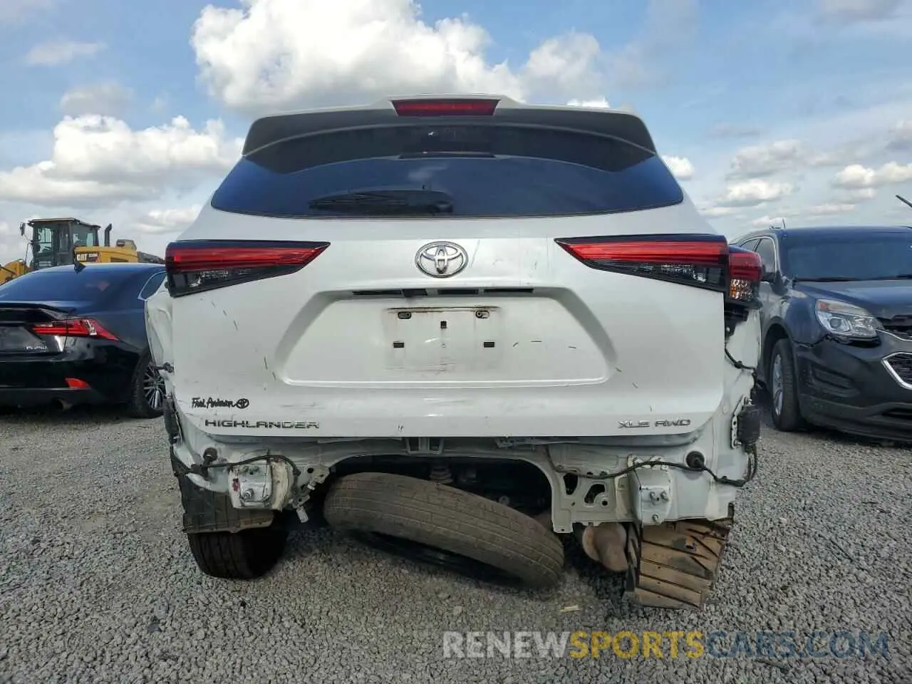 6 Photograph of a damaged car 5TDGZRBH4NS197657 TOYOTA HIGHLANDER 2022