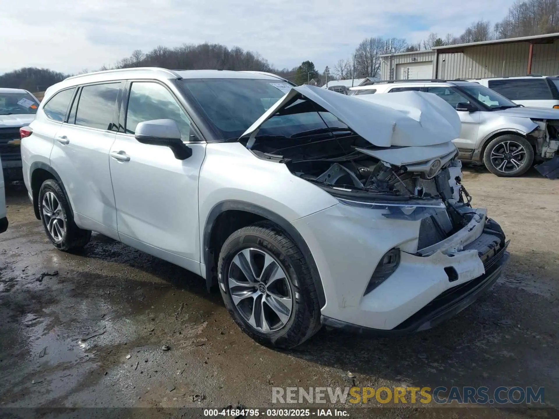 1 Photograph of a damaged car 5TDGZRBH4NS593197 TOYOTA HIGHLANDER 2022