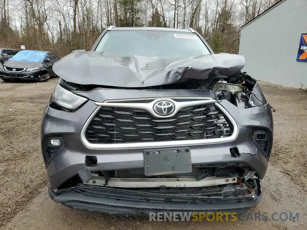 5 Photograph of a damaged car 5TDGZRBH5NS576571 TOYOTA HIGHLANDER 2022