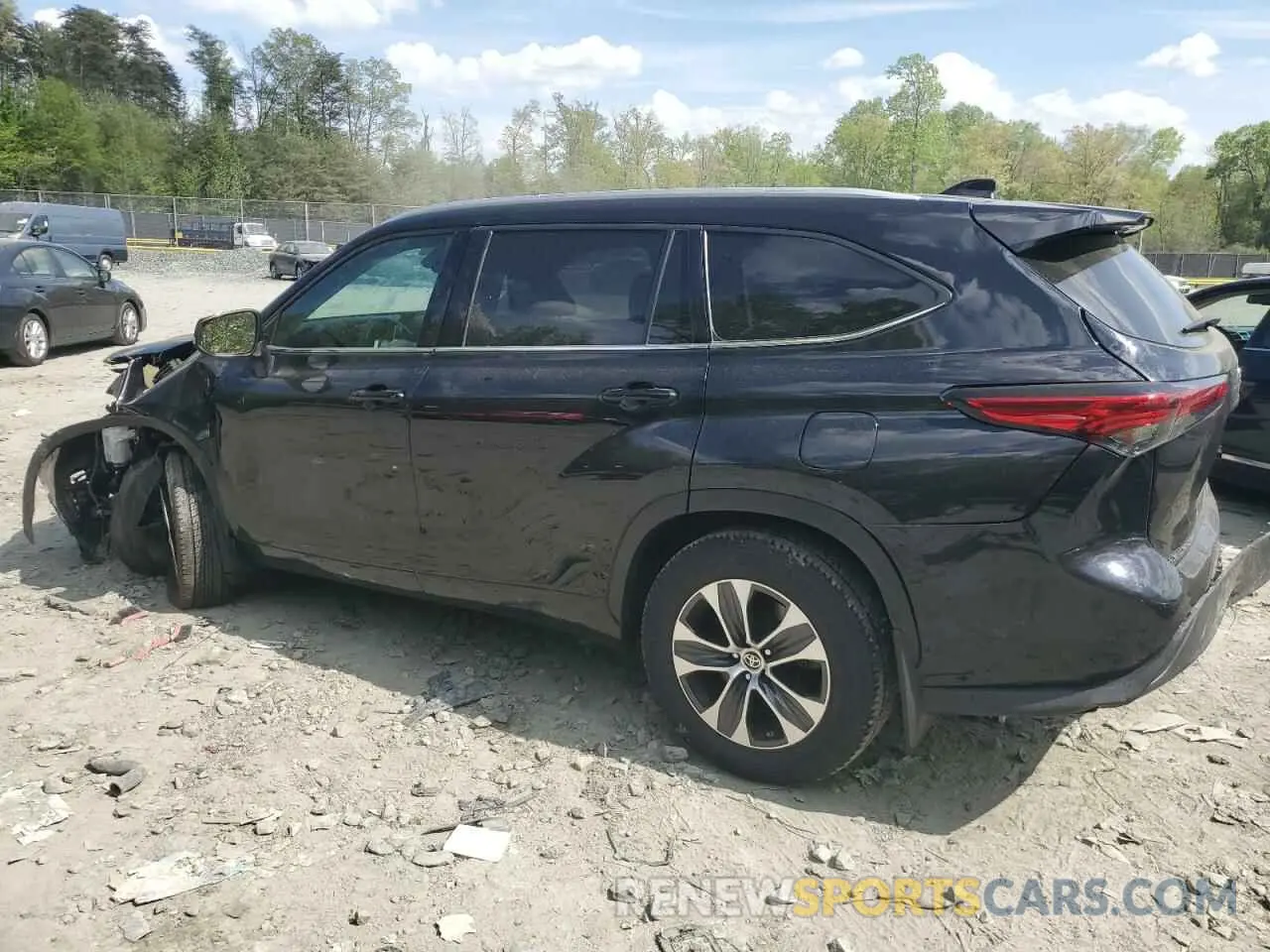 2 Photograph of a damaged car 5TDGZRBH6NS178687 TOYOTA HIGHLANDER 2022