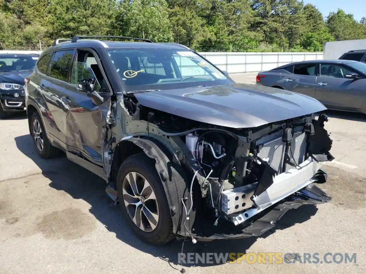 1 Photograph of a damaged car 5TDGZRBH6NS199491 TOYOTA HIGHLANDER 2022