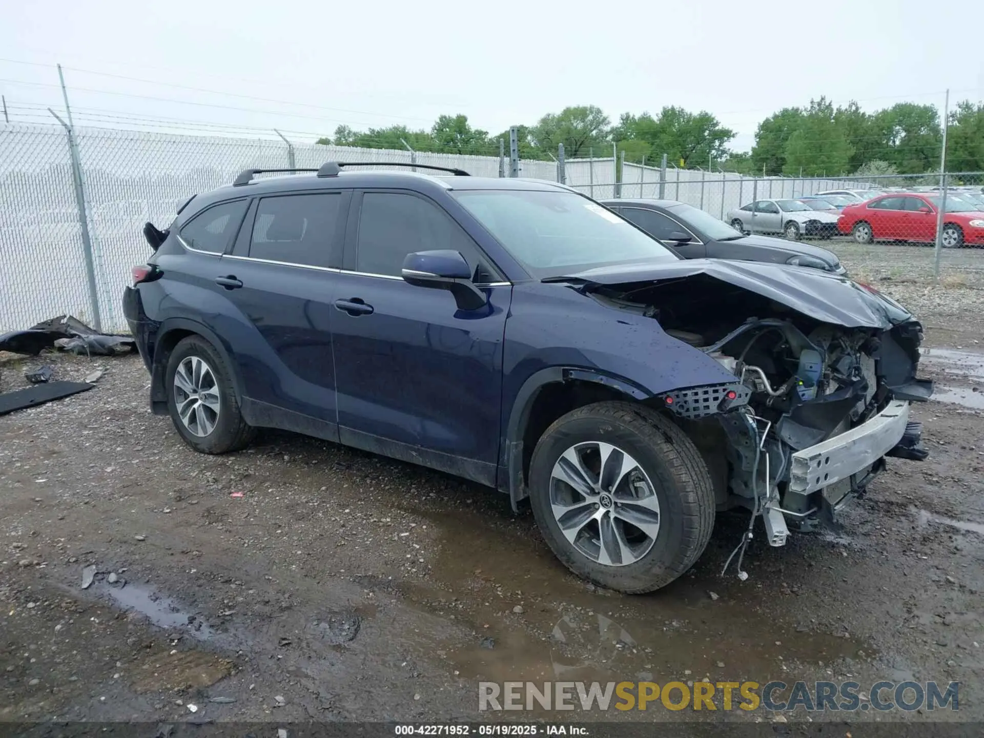 1 Photograph of a damaged car 5TDGZRBH6NS591080 TOYOTA HIGHLANDER 2022