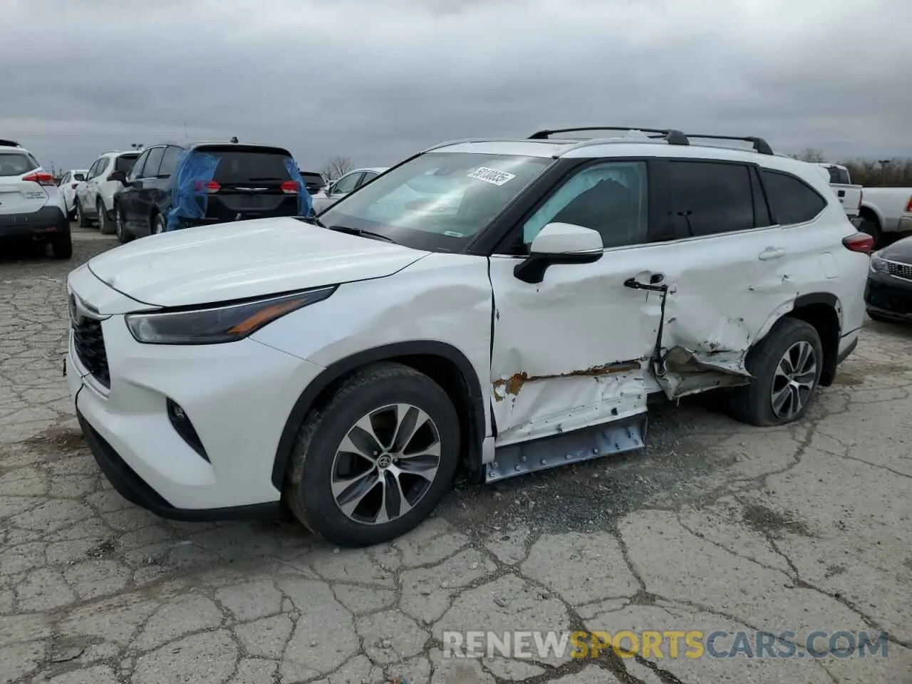 1 Photograph of a damaged car 5TDGZRBH7NS248469 TOYOTA HIGHLANDER 2022
