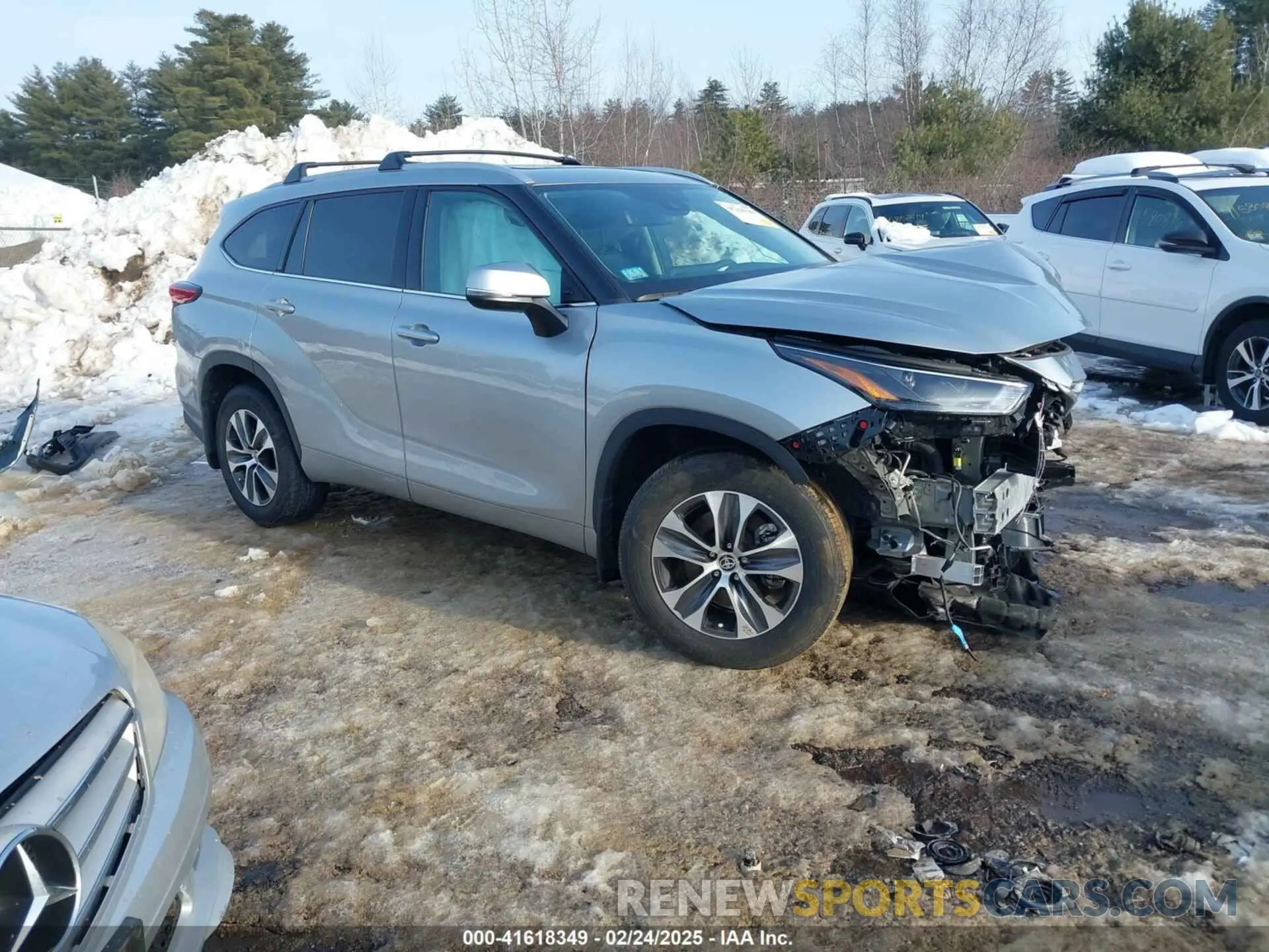 1 Photograph of a damaged car 5TDGZRBH7NS252893 TOYOTA HIGHLANDER 2022