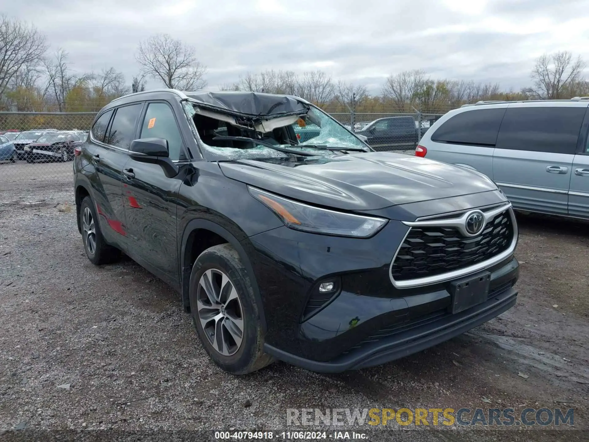 1 Photograph of a damaged car 5TDGZRBH7NS564695 TOYOTA HIGHLANDER 2022
