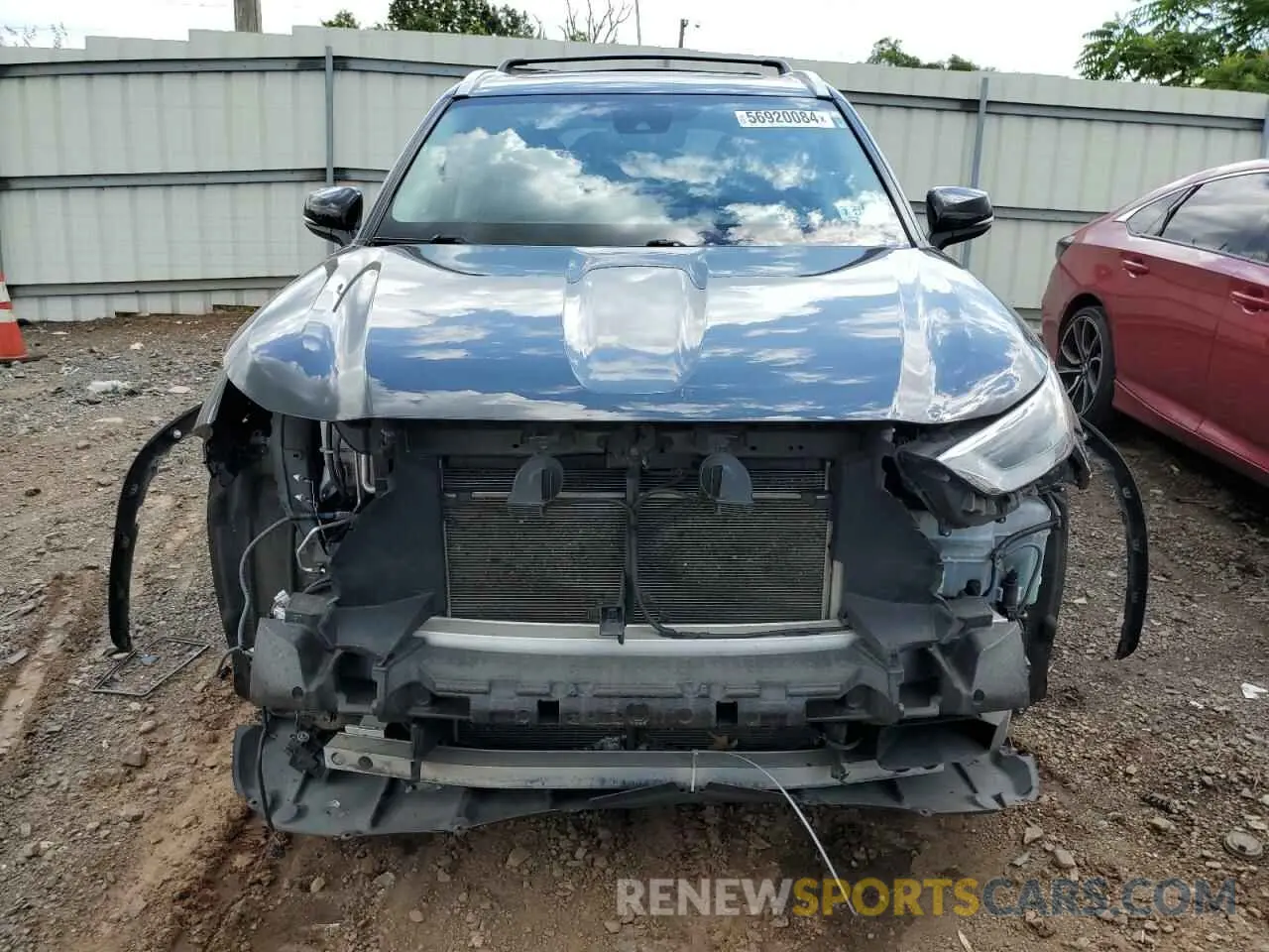 5 Photograph of a damaged car 5TDGZRBH7NS583229 TOYOTA HIGHLANDER 2022