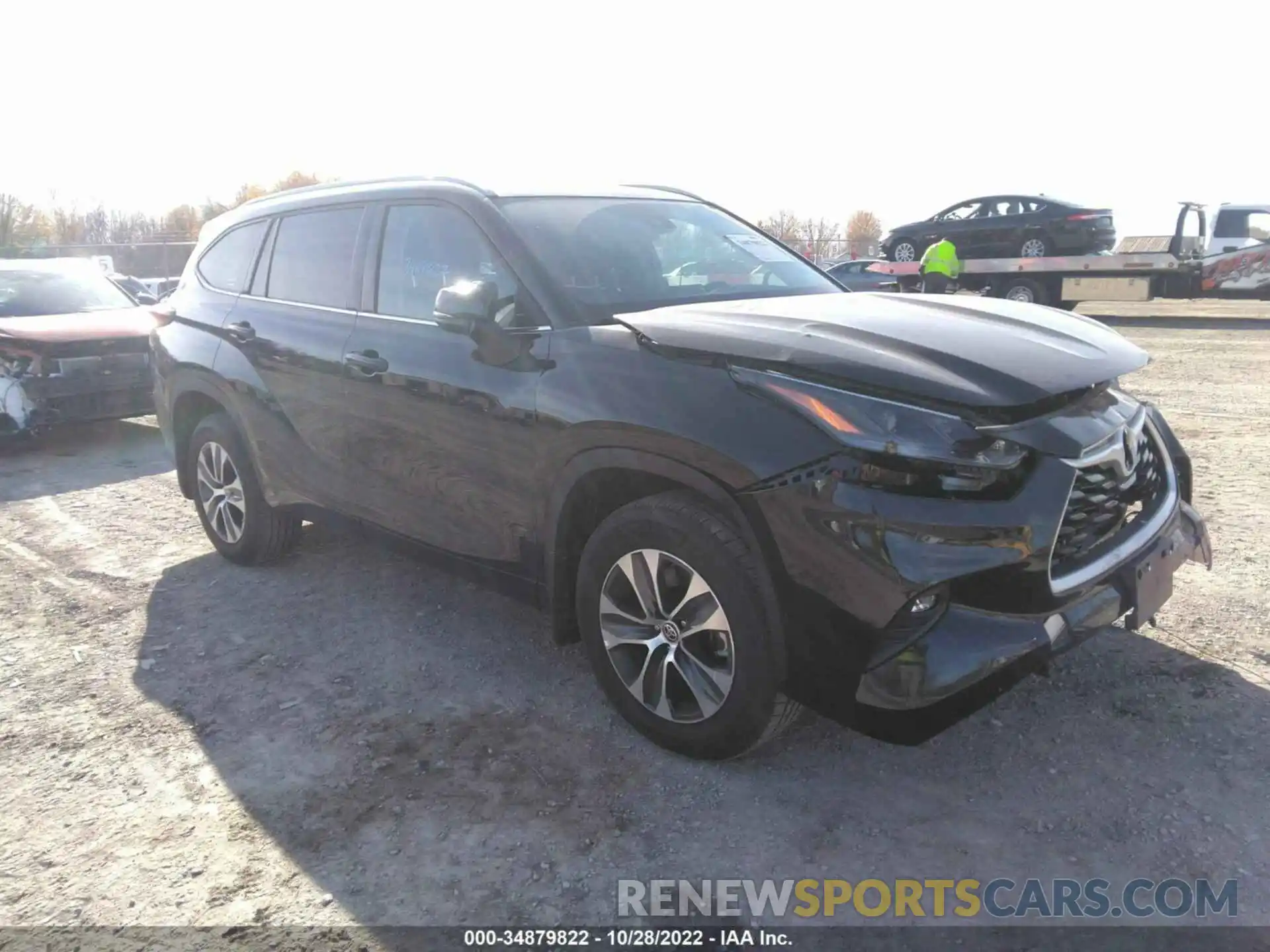 1 Photograph of a damaged car 5TDGZRBH8NS210717 TOYOTA HIGHLANDER 2022