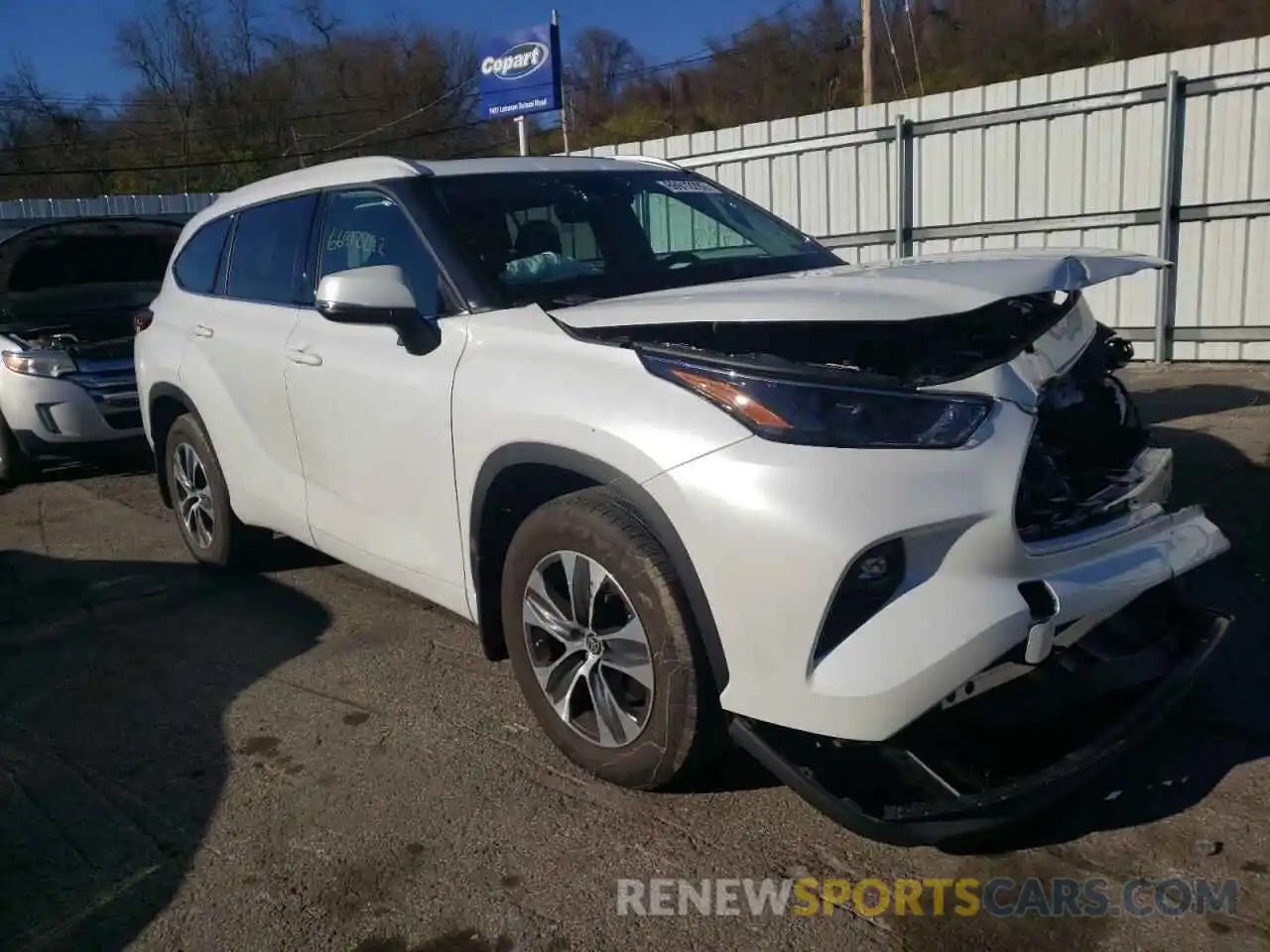 1 Photograph of a damaged car 5TDGZRBH8NS221796 TOYOTA HIGHLANDER 2022