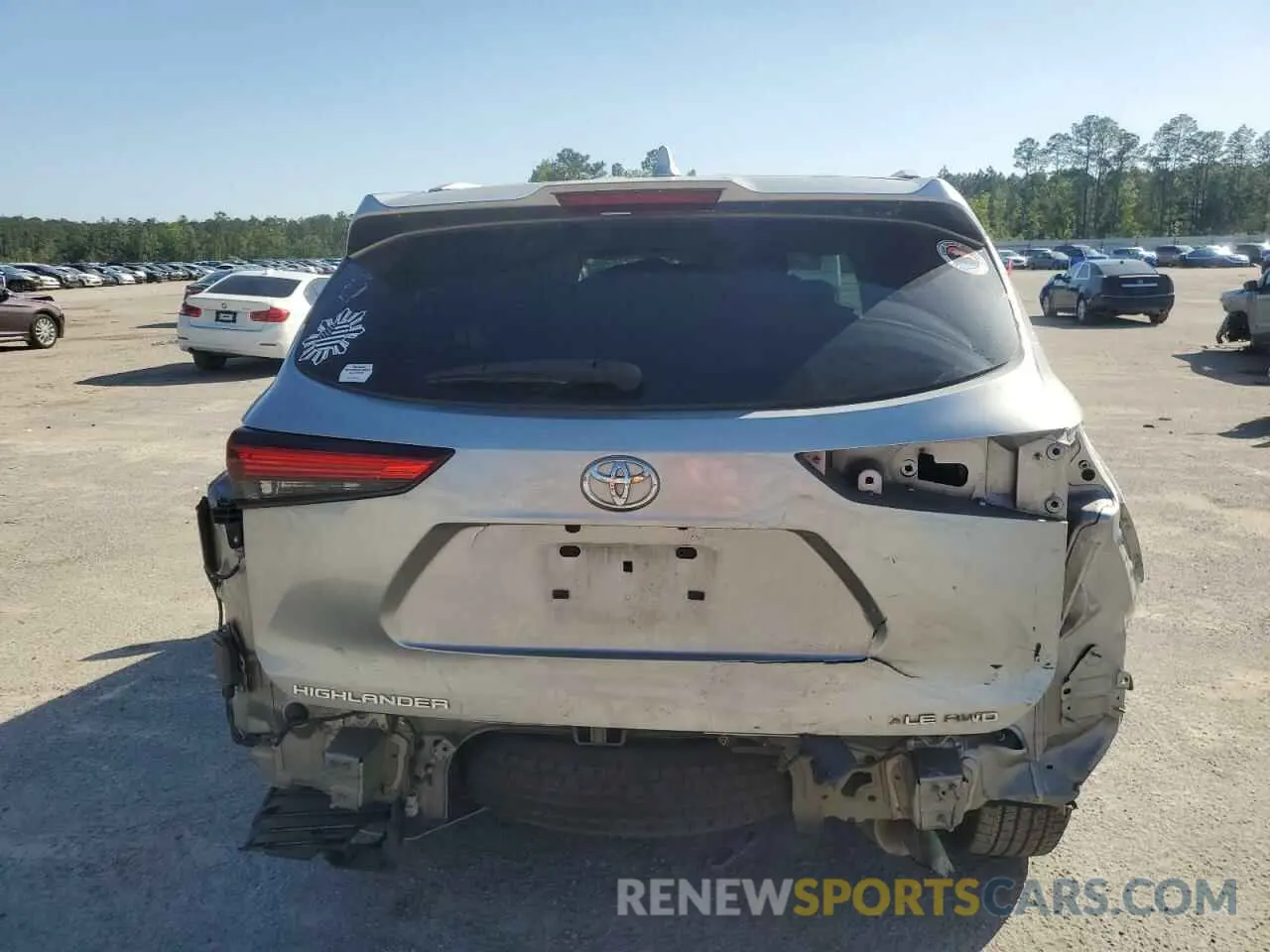 6 Photograph of a damaged car 5TDGZRBH8NS225766 TOYOTA HIGHLANDER 2022