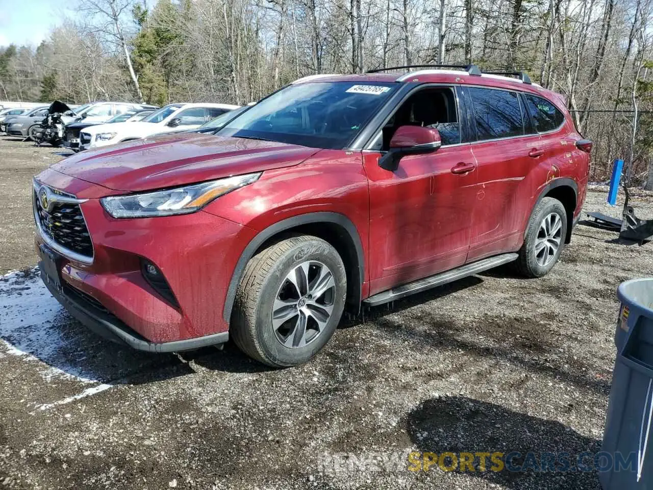 1 Photograph of a damaged car 5TDGZRBH8NS582154 TOYOTA HIGHLANDER 2022