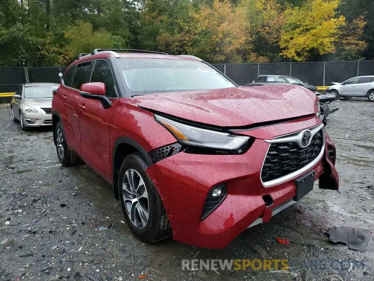 1 Photograph of a damaged car 5TDGZRBH9NS211598 TOYOTA HIGHLANDER 2022