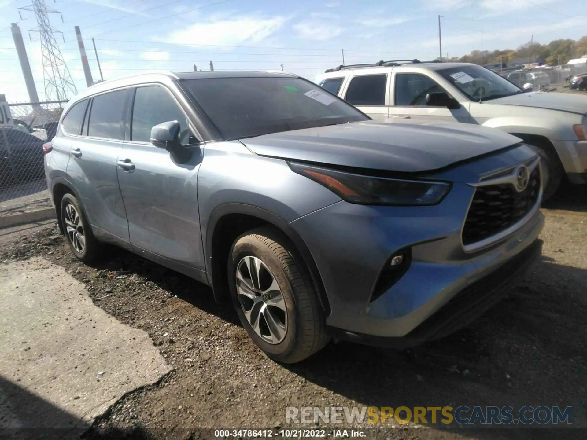 1 Photograph of a damaged car 5TDGZRBHXNS161410 TOYOTA HIGHLANDER 2022