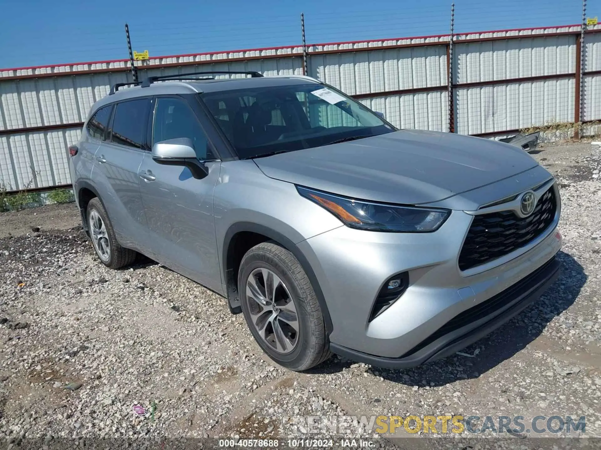 1 Photograph of a damaged car 5TDGZRBHXNS175047 TOYOTA HIGHLANDER 2022