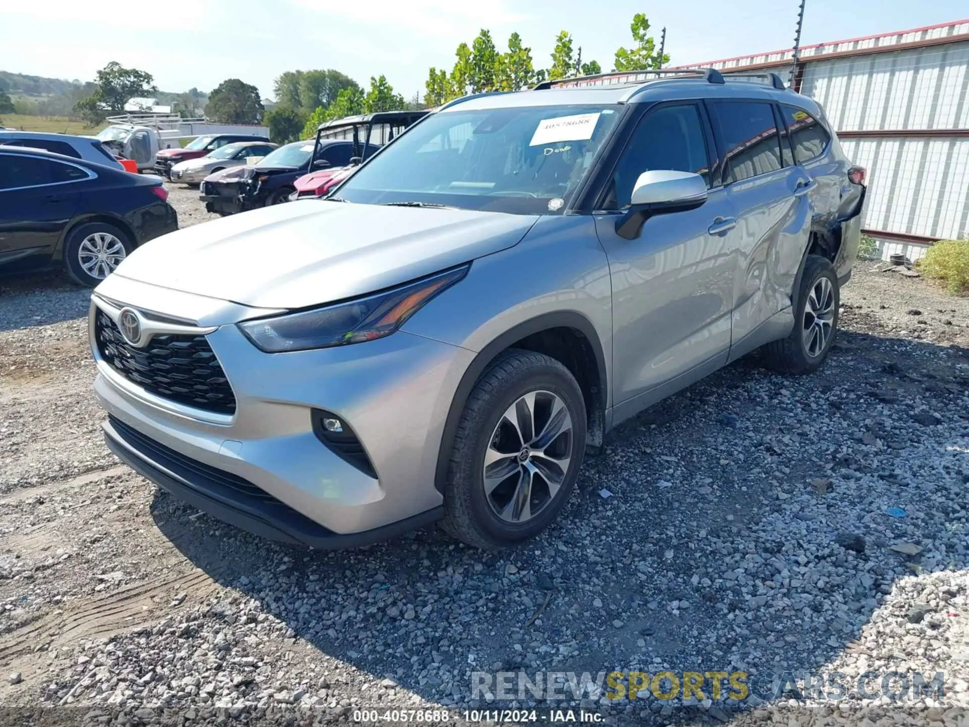 2 Photograph of a damaged car 5TDGZRBHXNS175047 TOYOTA HIGHLANDER 2022