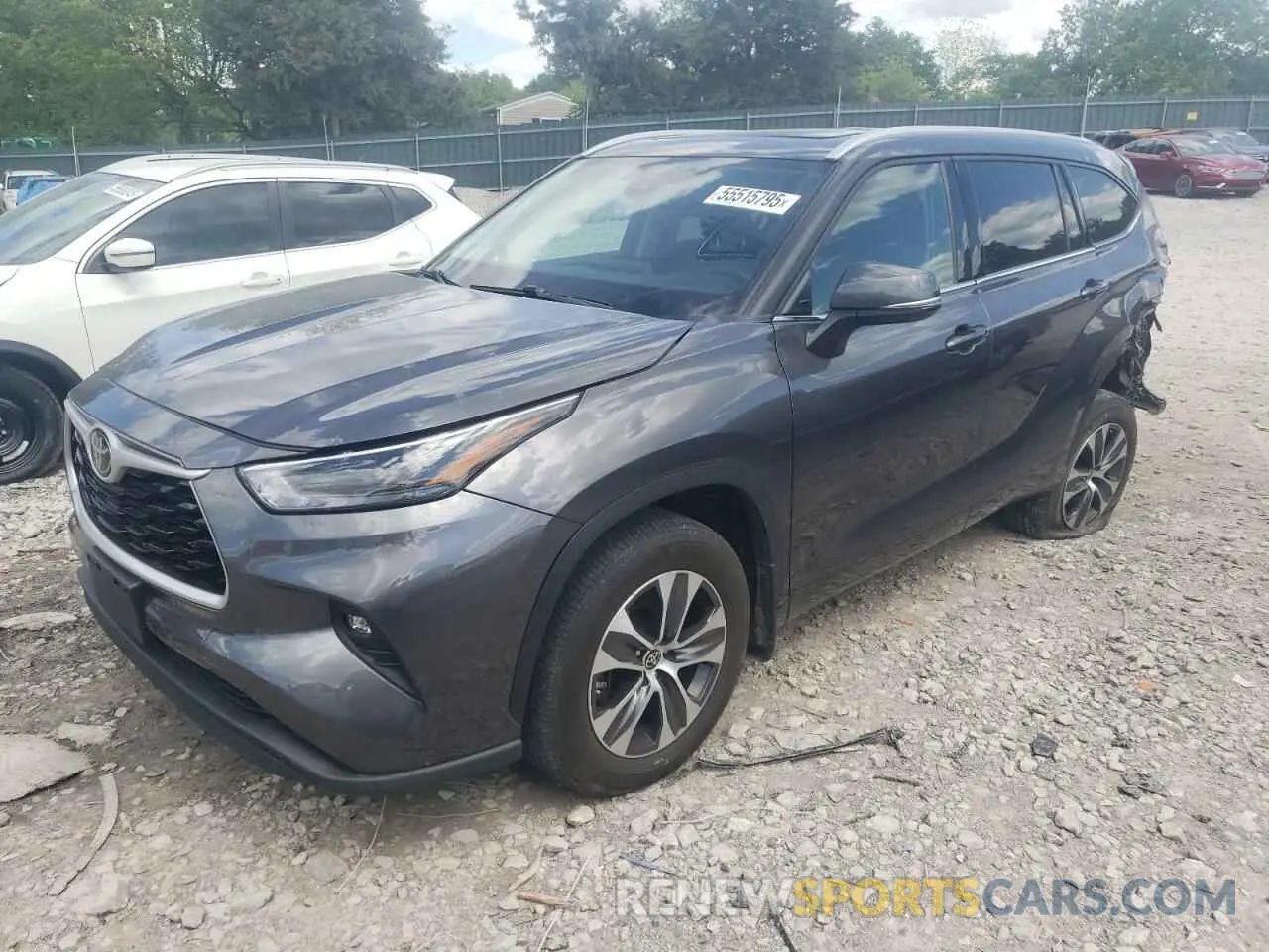1 Photograph of a damaged car 5TDGZRBHXNS226630 TOYOTA HIGHLANDER 2022
