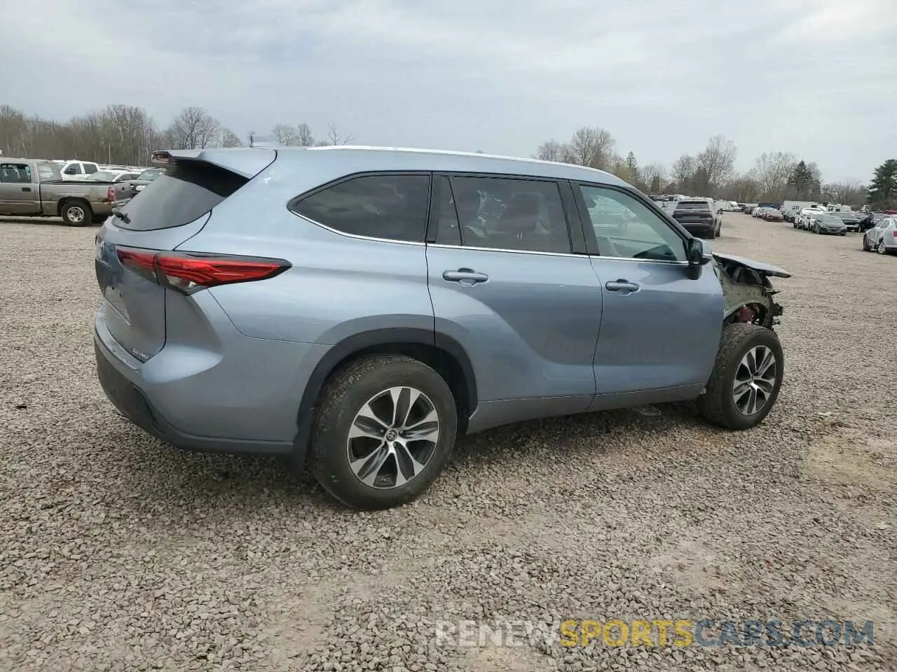 3 Photograph of a damaged car 5TDGZRBHXNS229849 TOYOTA HIGHLANDER 2022