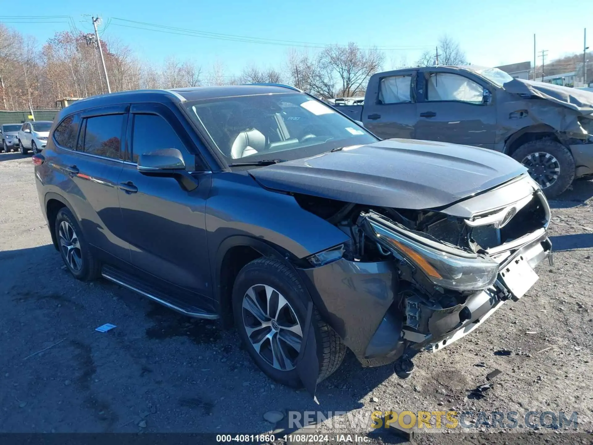1 Photograph of a damaged car 5TDGZRBHXNS235778 TOYOTA HIGHLANDER 2022