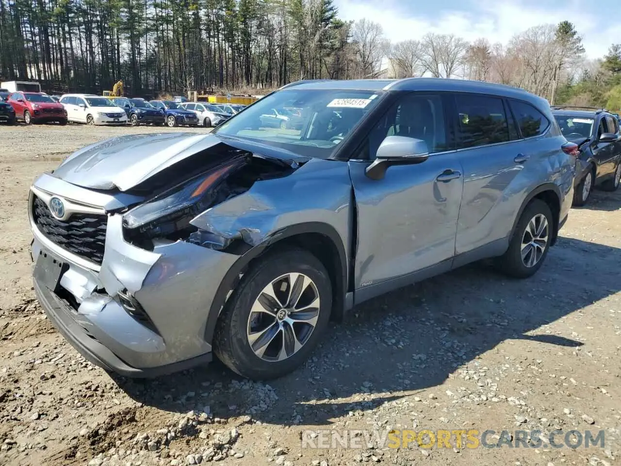 1 Photograph of a damaged car 5TDHBRCH0NS074185 TOYOTA HIGHLANDER 2022