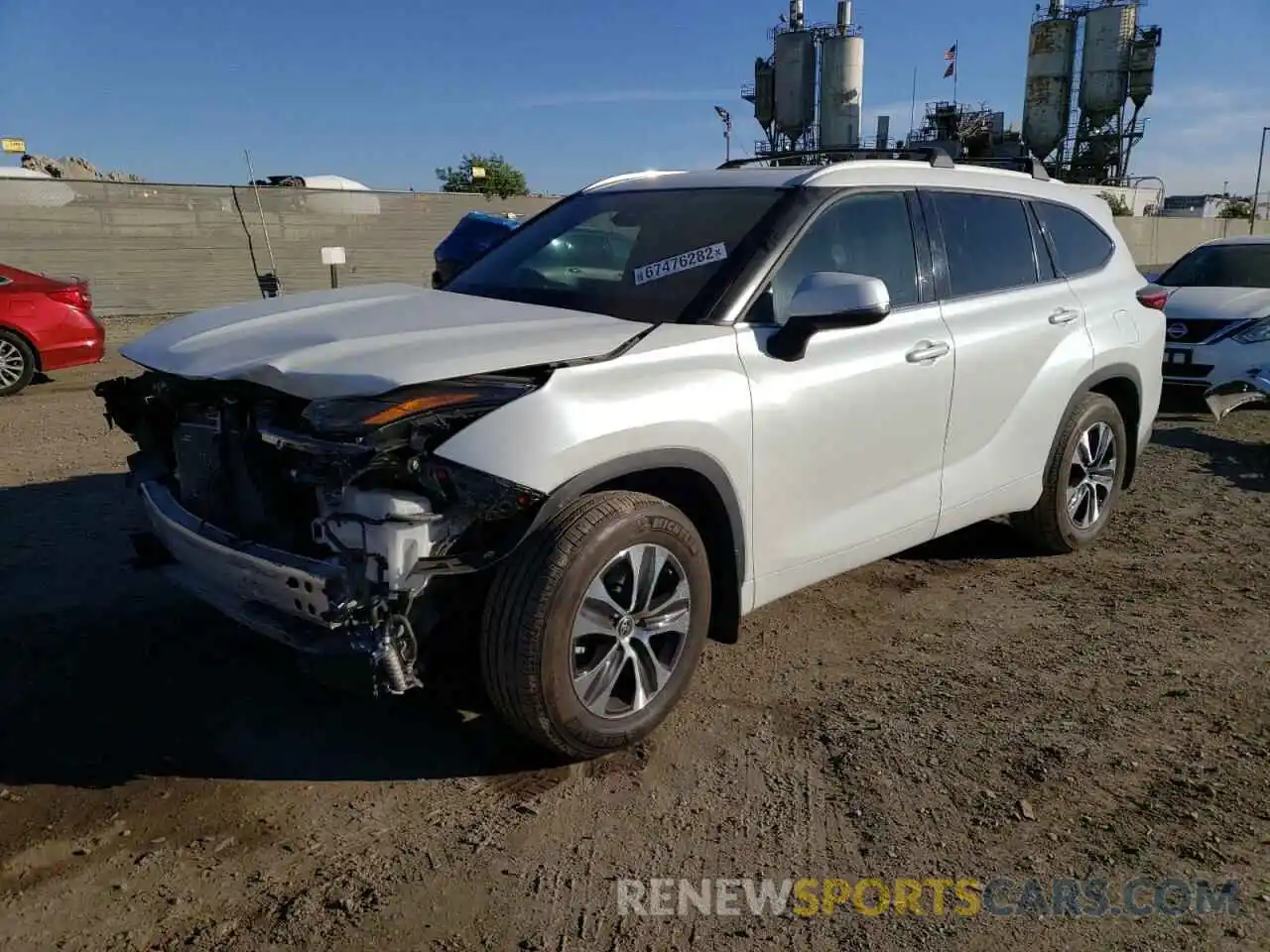 1 Photograph of a damaged car 5TDHZRAH2NS547065 TOYOTA HIGHLANDER 2022