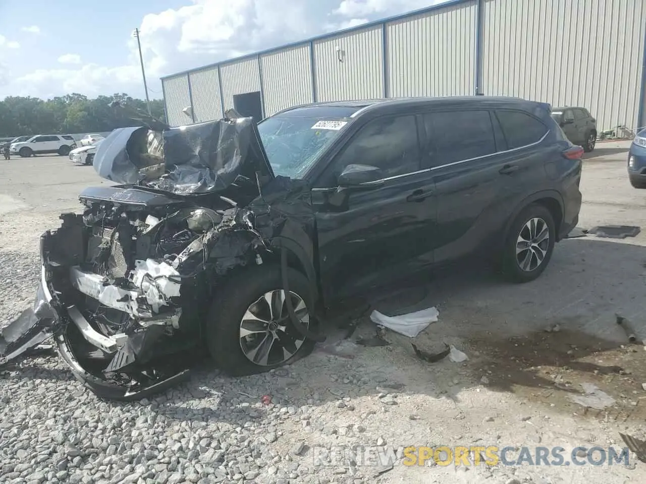 1 Photograph of a damaged car 5TDHZRAHXNS554247 TOYOTA HIGHLANDER 2022
