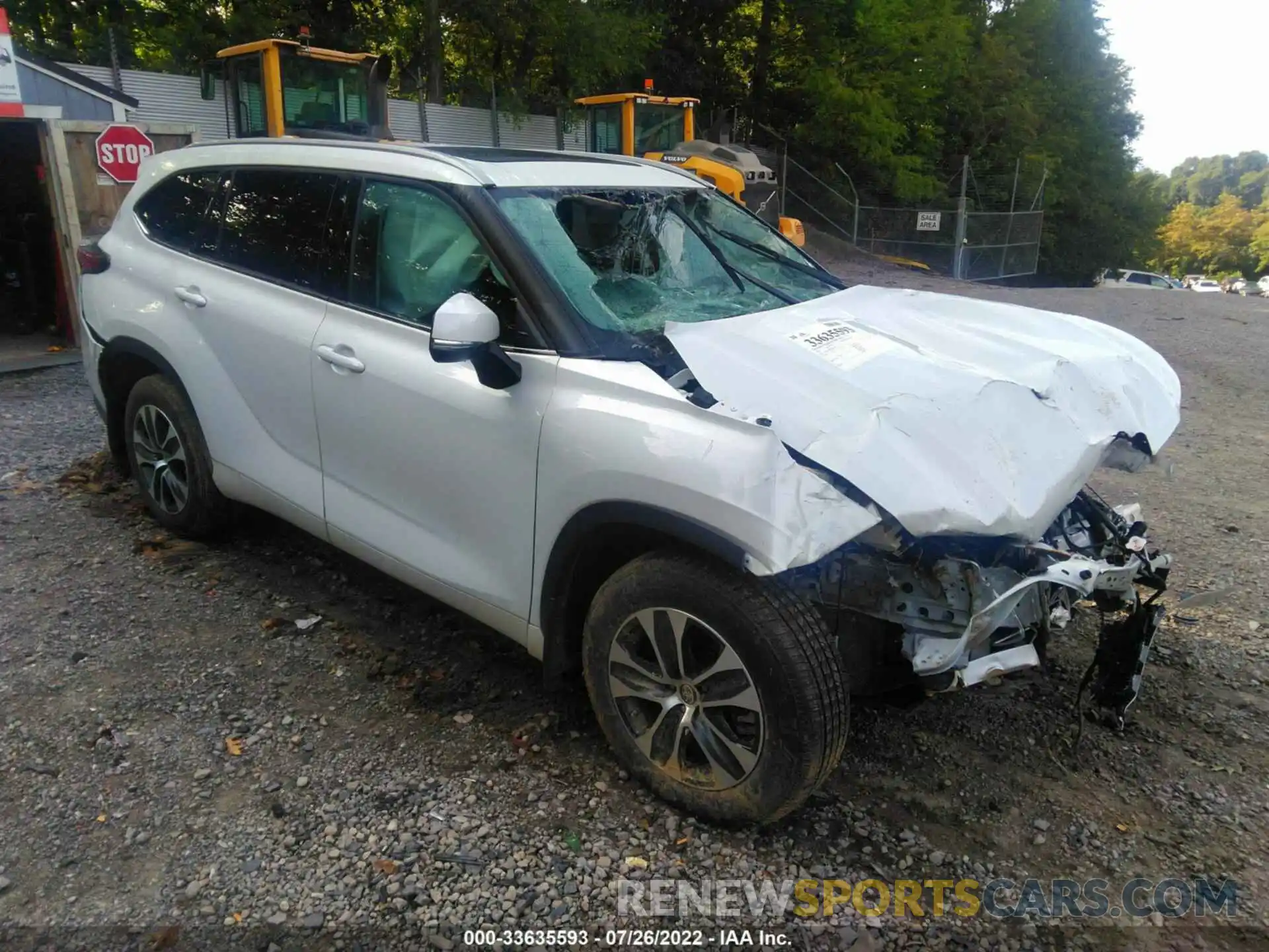 1 Photograph of a damaged car 5TDHZRBH2NS167531 TOYOTA HIGHLANDER 2022