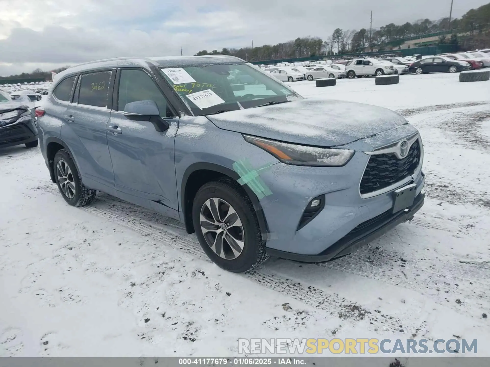 1 Photograph of a damaged car 5TDHZRBH2NS168663 TOYOTA HIGHLANDER 2022