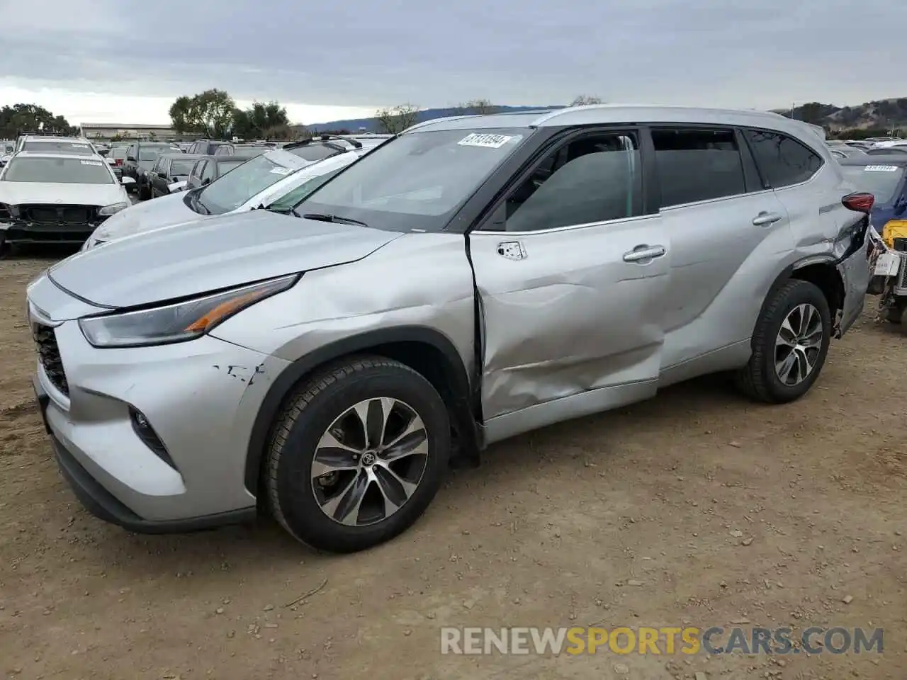 1 Photograph of a damaged car 5TDHZRBH2NS216551 TOYOTA HIGHLANDER 2022