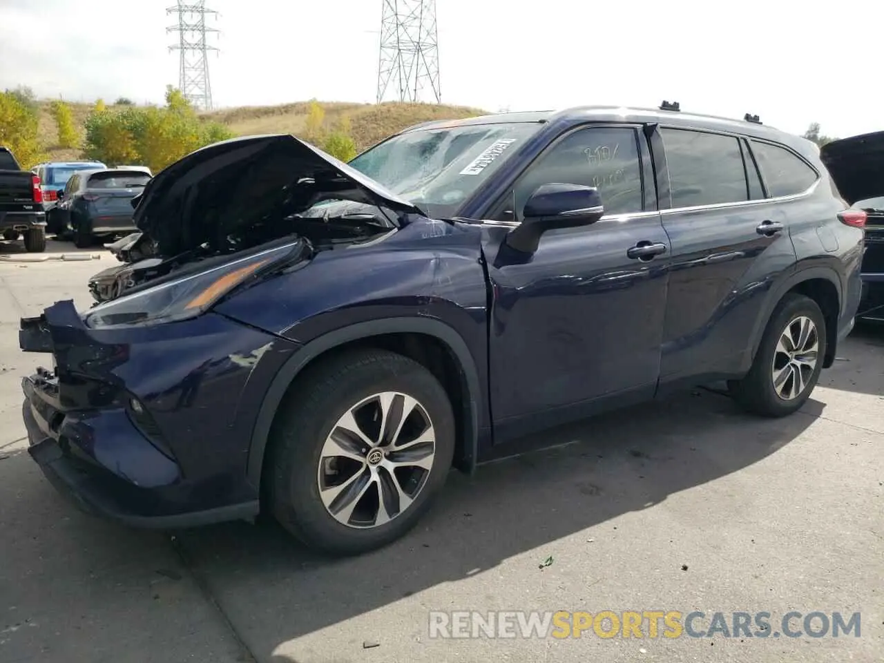 1 Photograph of a damaged car 5TDHZRBH2NS570666 TOYOTA HIGHLANDER 2022