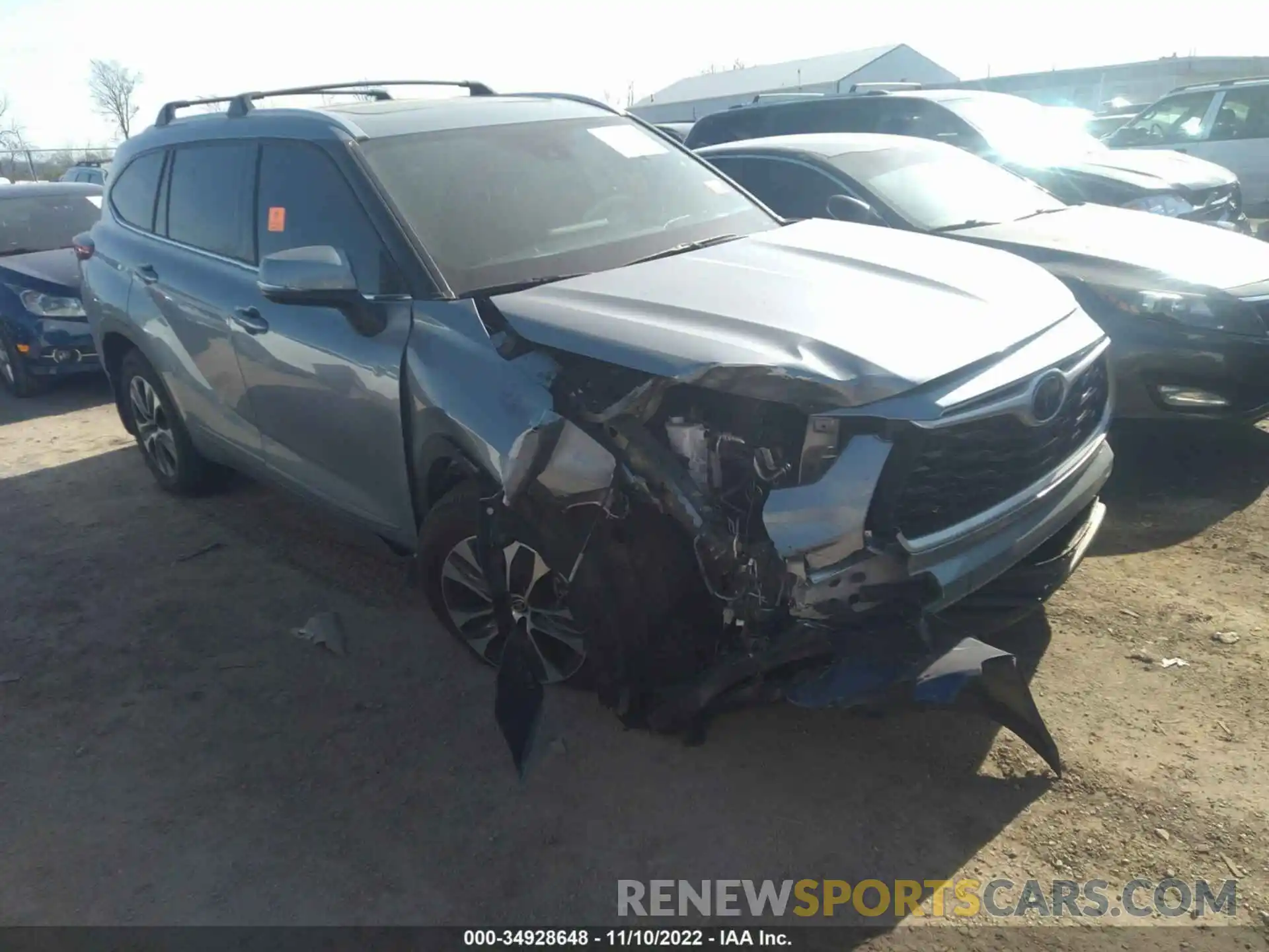 1 Photograph of a damaged car 5TDHZRBH7NS180534 TOYOTA HIGHLANDER 2022