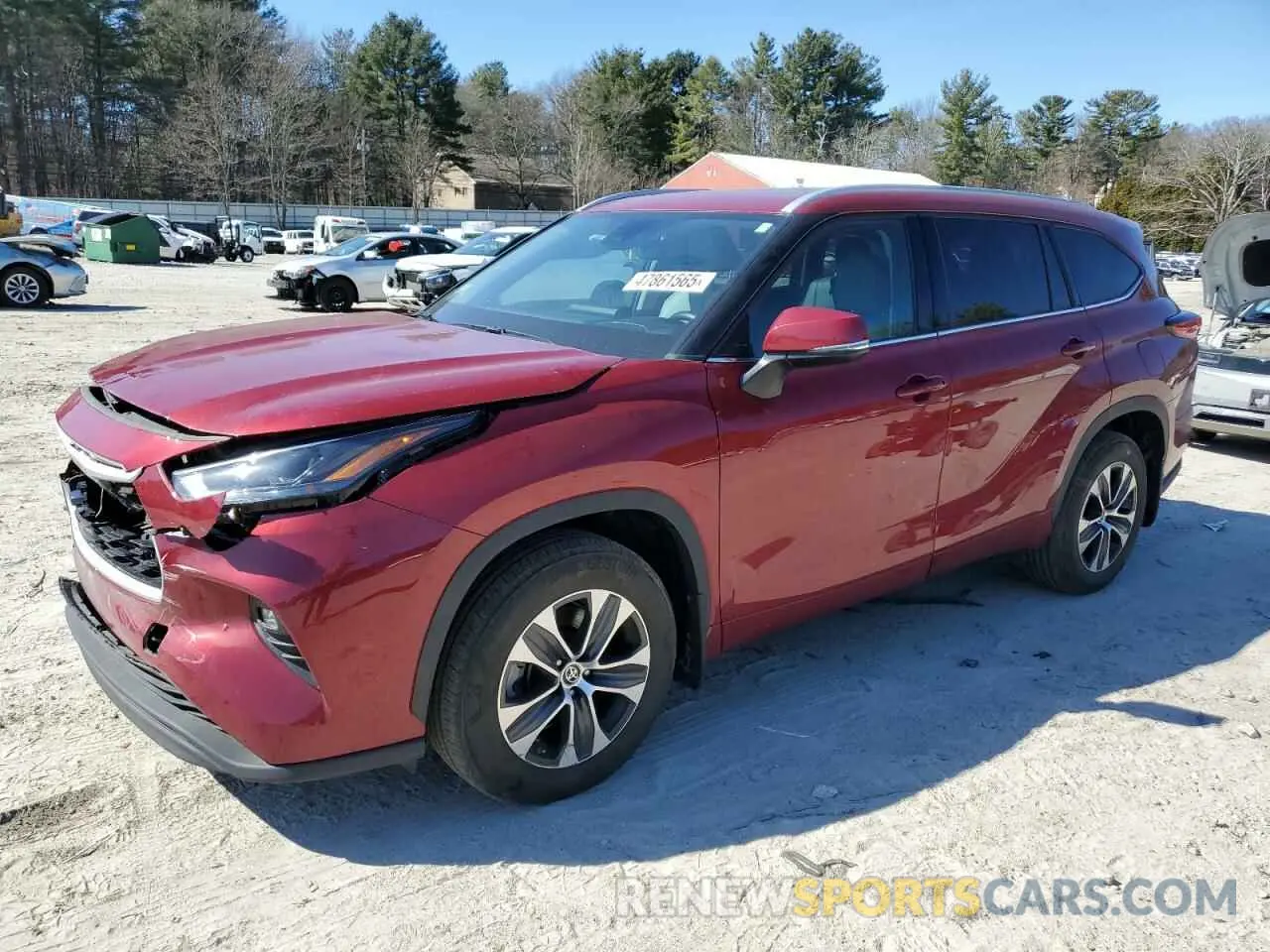 1 Photograph of a damaged car 5TDHZRBH8NS575998 TOYOTA HIGHLANDER 2022