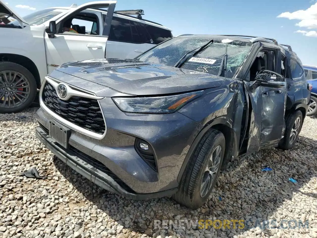 1 Photograph of a damaged car 5TDHZRBH9NS229958 TOYOTA HIGHLANDER 2022