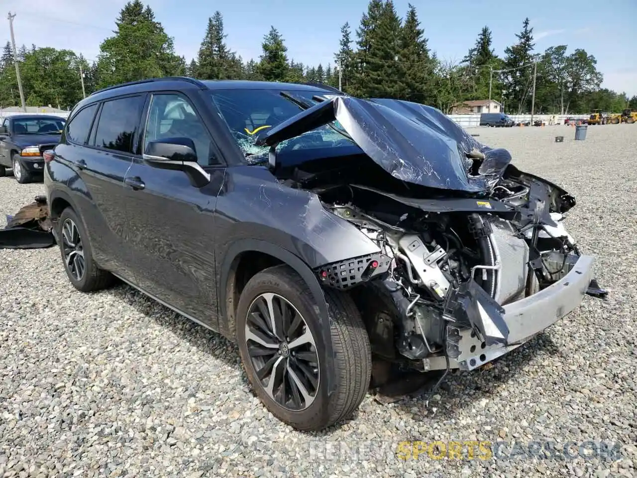 1 Photograph of a damaged car 5TDJZRBH9NS173179 TOYOTA HIGHLANDER 2022